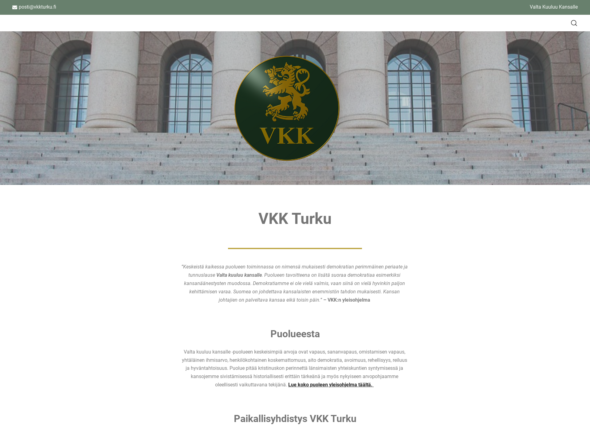Screenshot for vkkturku.fi