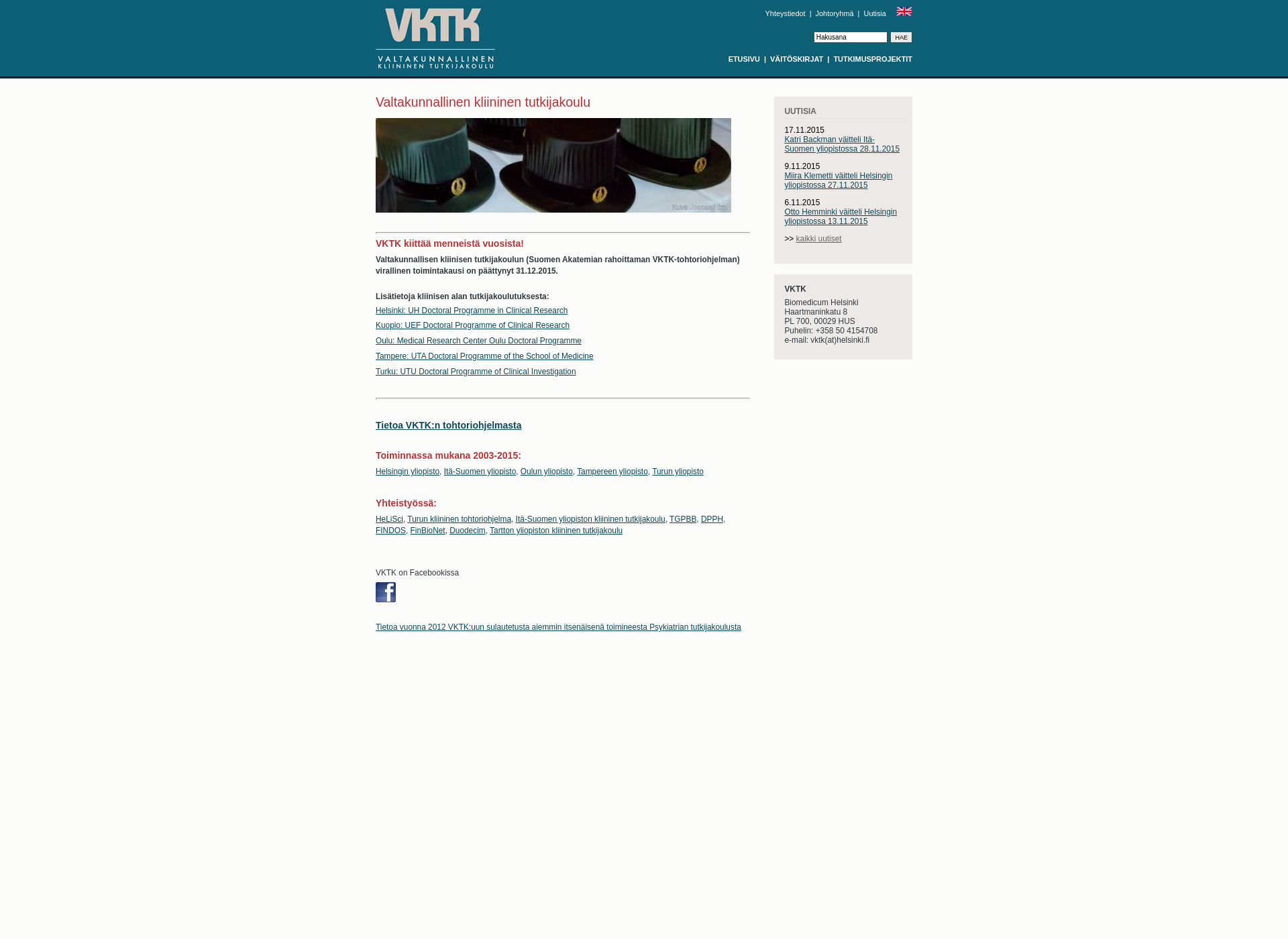 Screenshot for vktk.fi