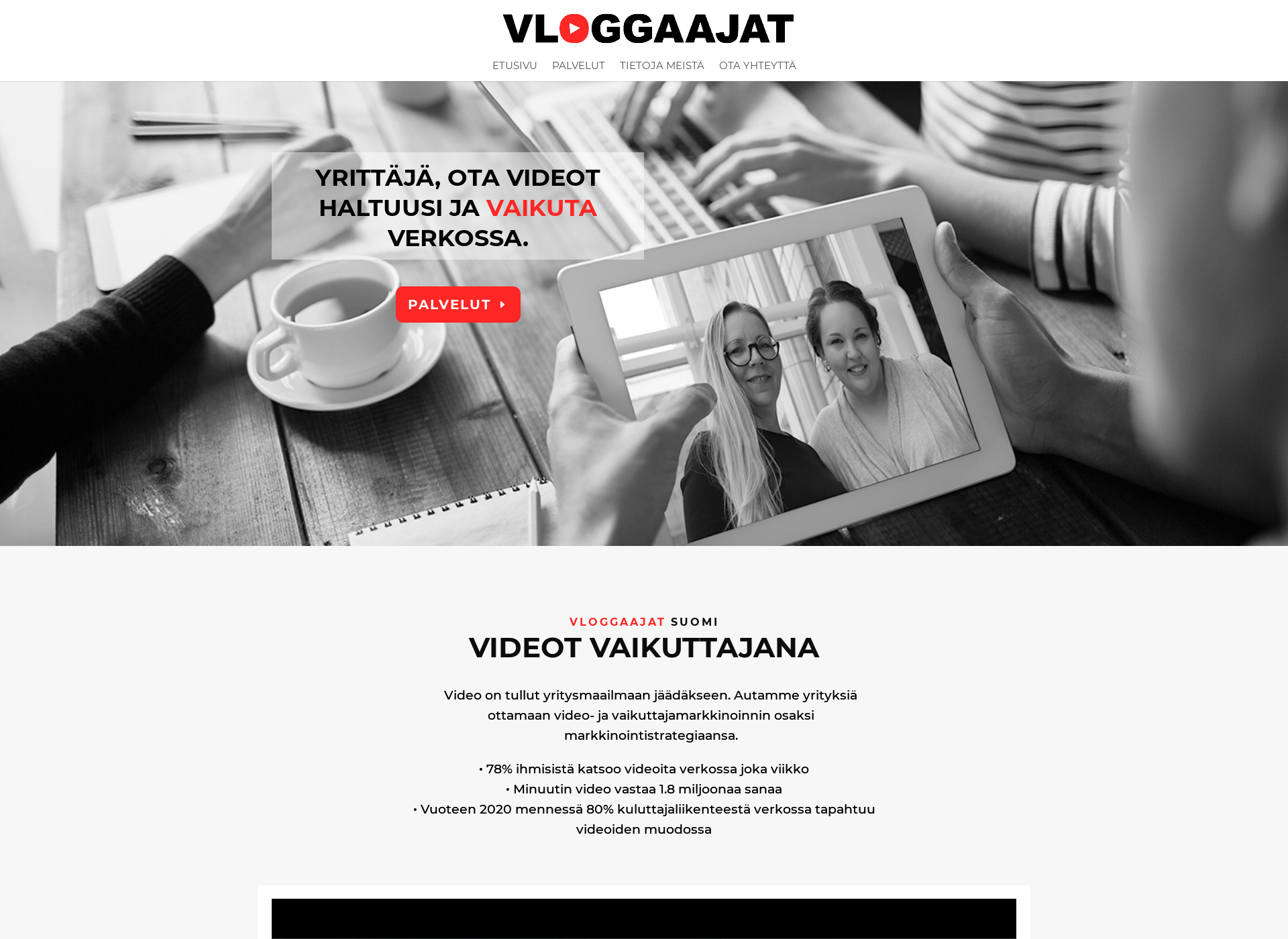 Screenshot for vloggaajat.fi