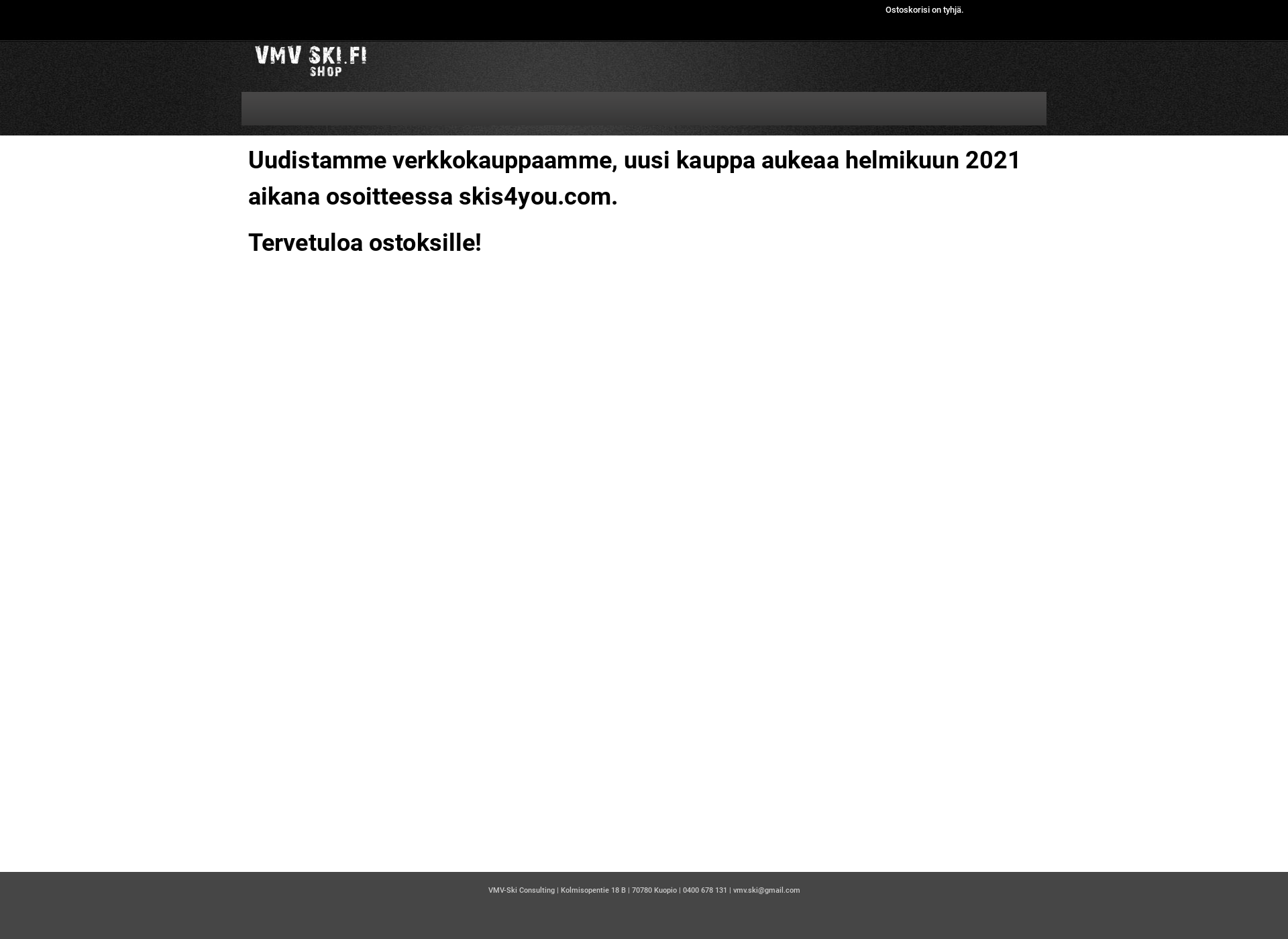Skärmdump för vmvski.fi