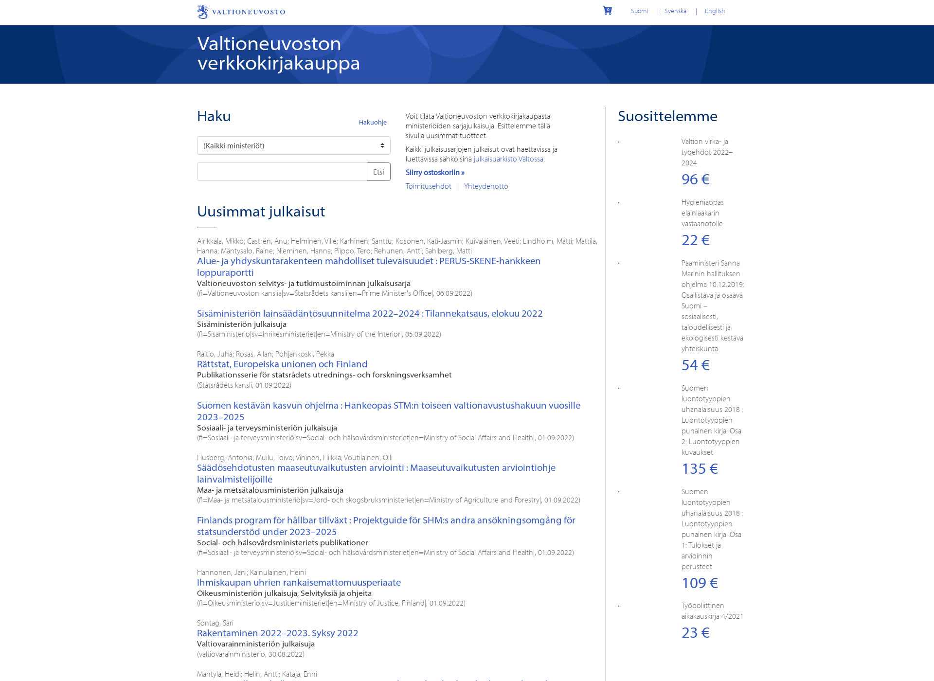 Screenshot for vnjulkaisumyynti.fi