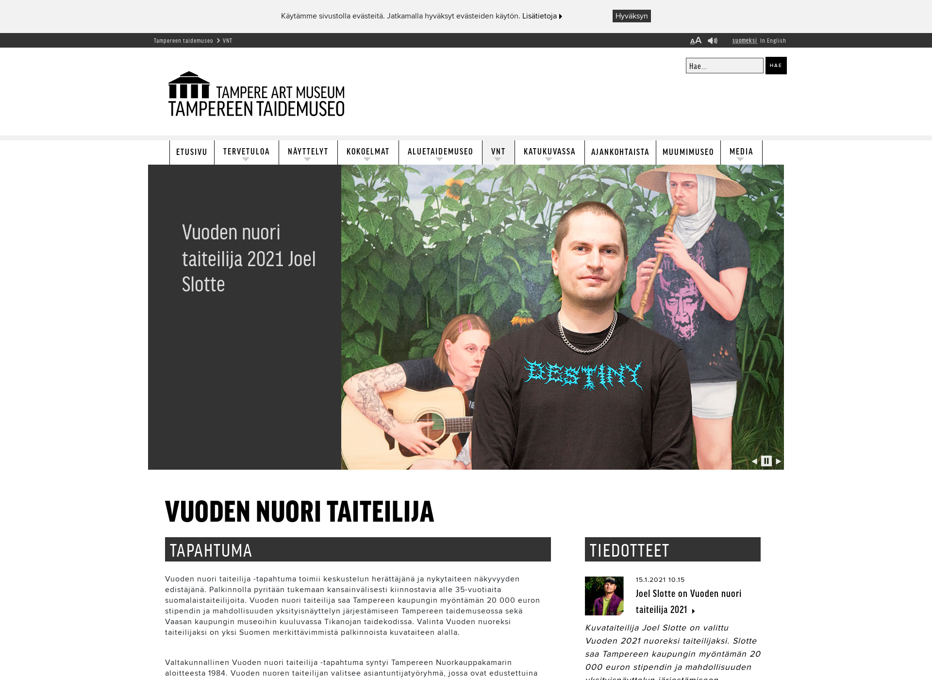 Screenshot for vnt.fi