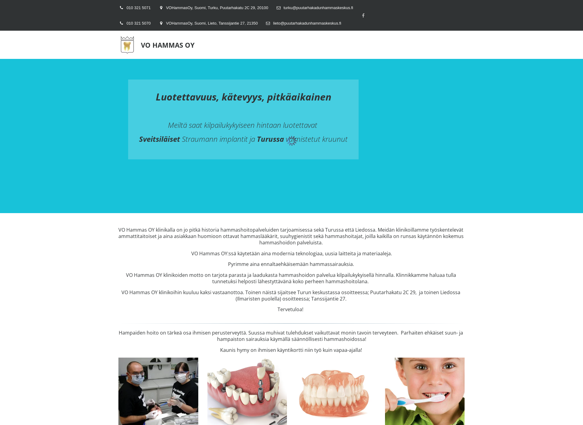 Skärmdump för vohammas.fi