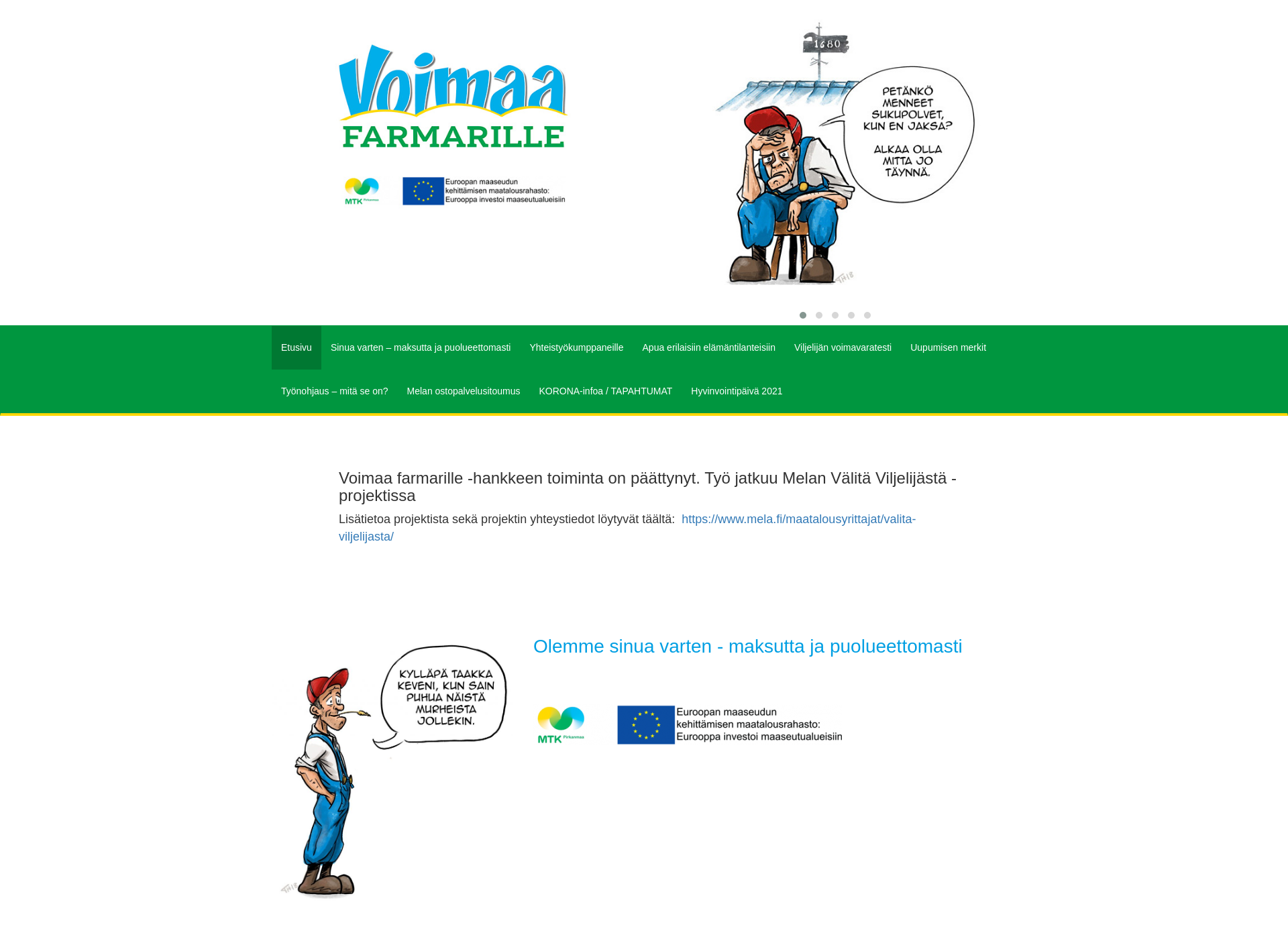 Screenshot for voimaafarmarille.fi