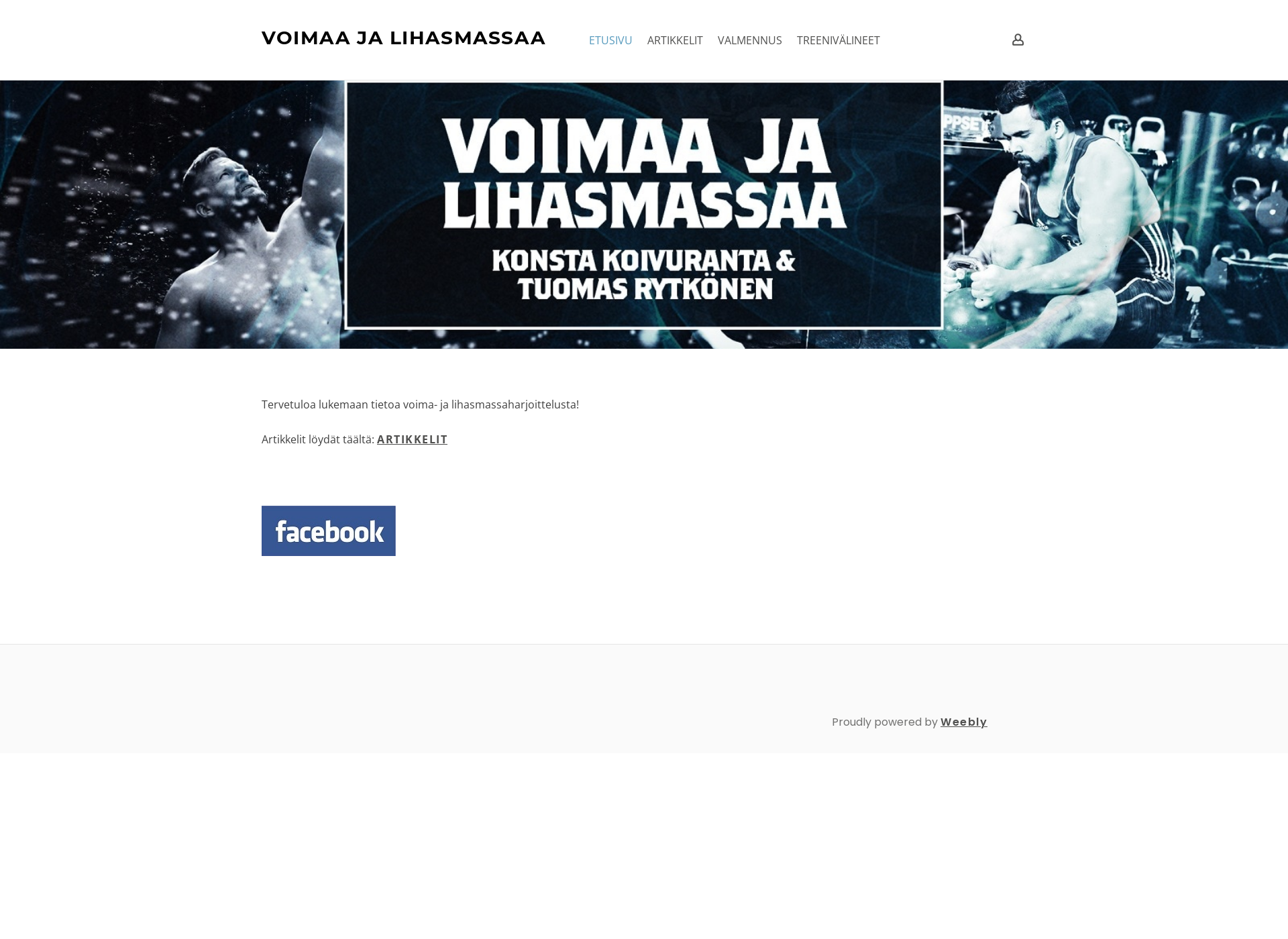 Skärmdump för voimaajalihasmassaa.fi