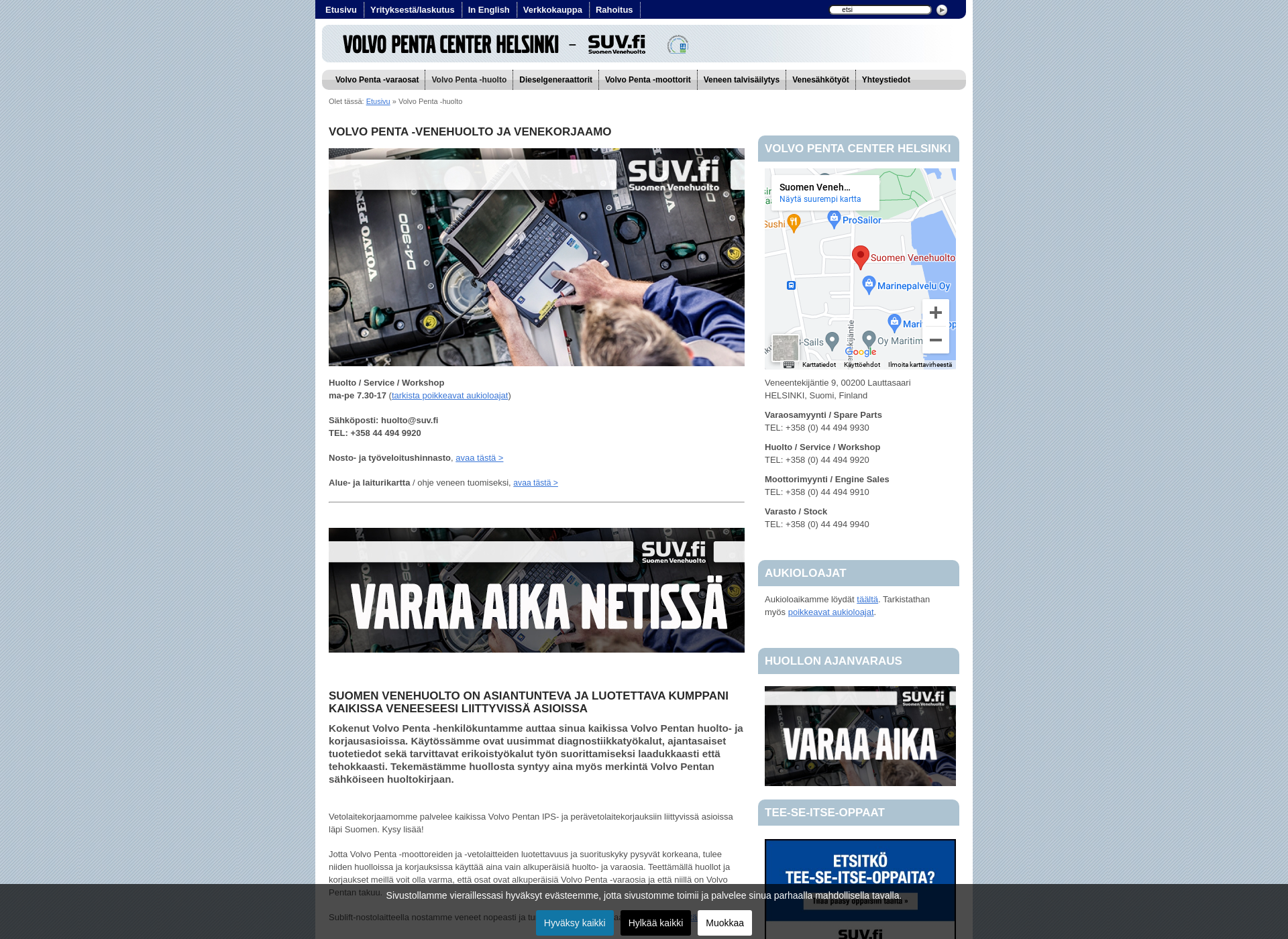 Screenshot for volvopentahuolto.fi