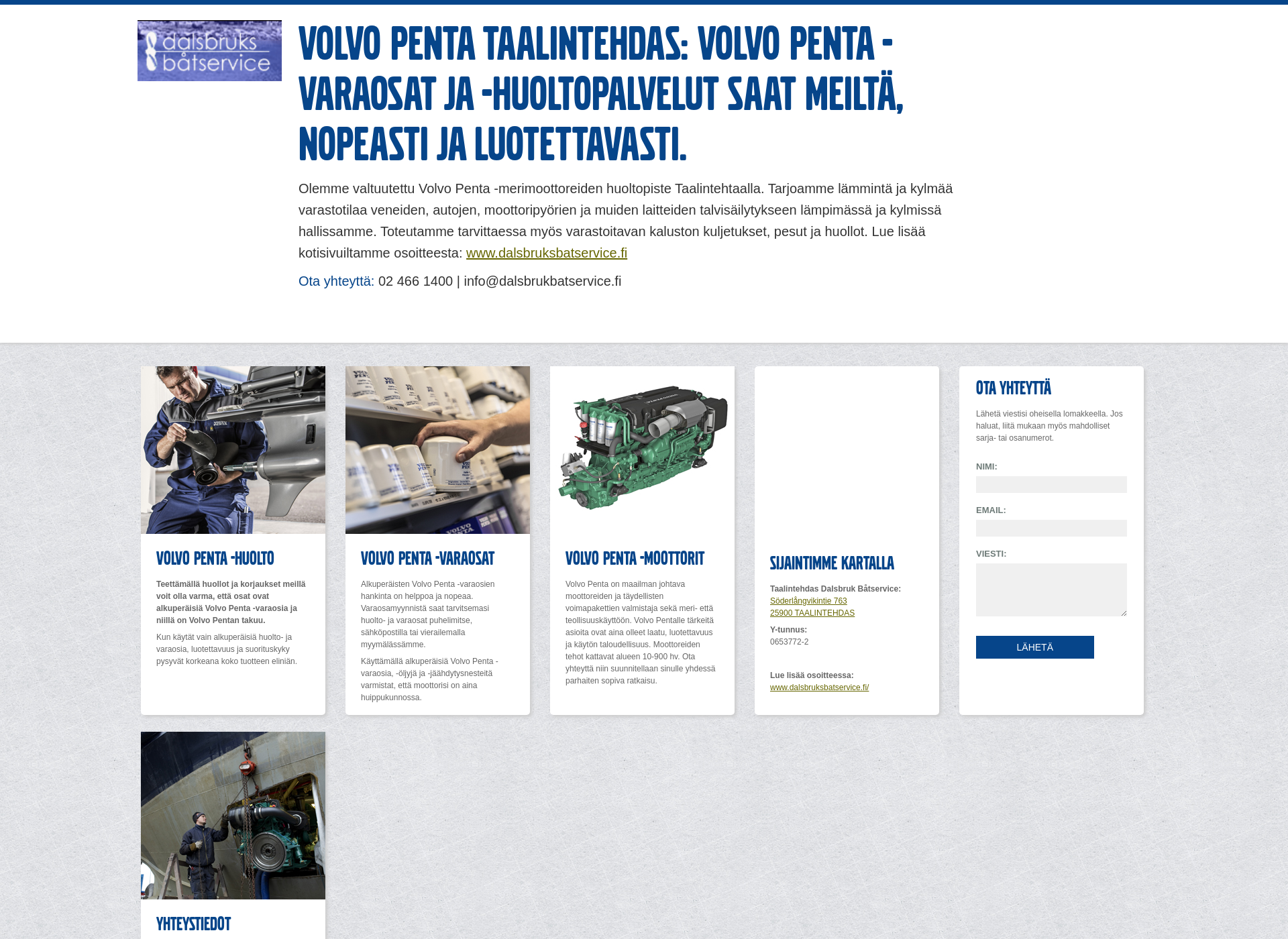 Screenshot for volvopentataalintehdas.fi