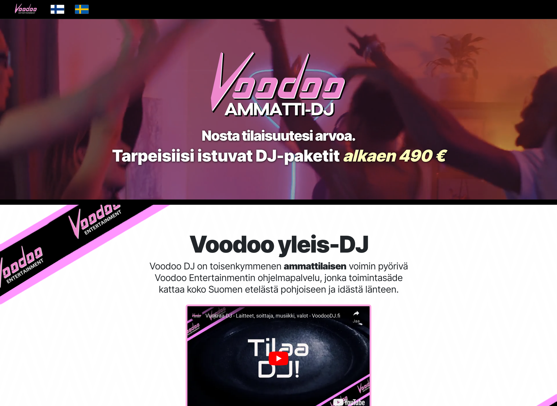 Screenshot for voodoodj.fi