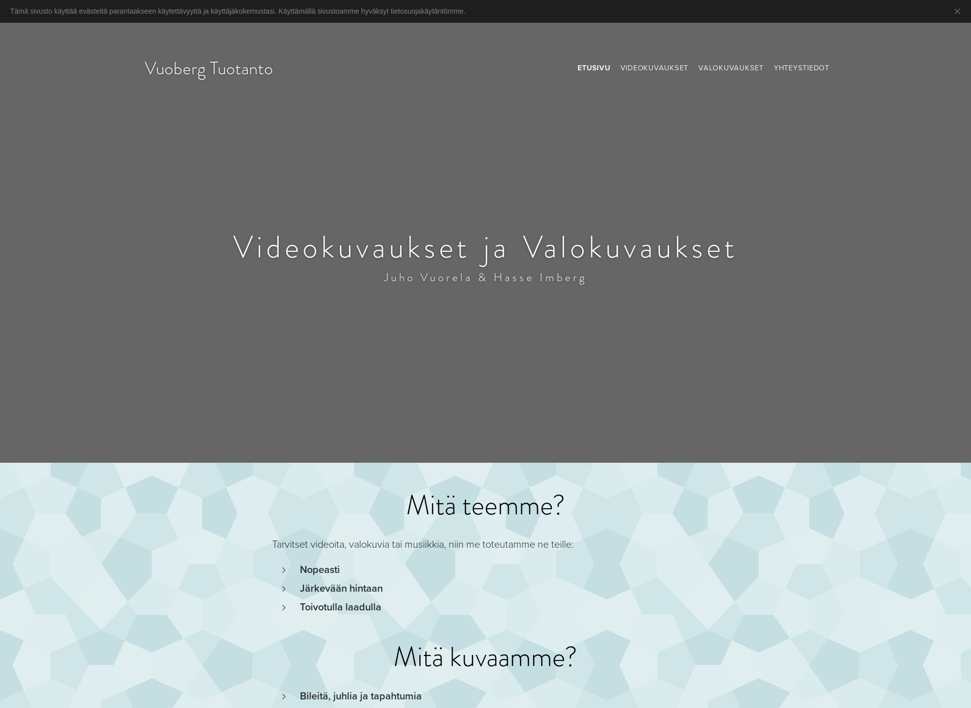 Skärmdump för vuoberg.fi