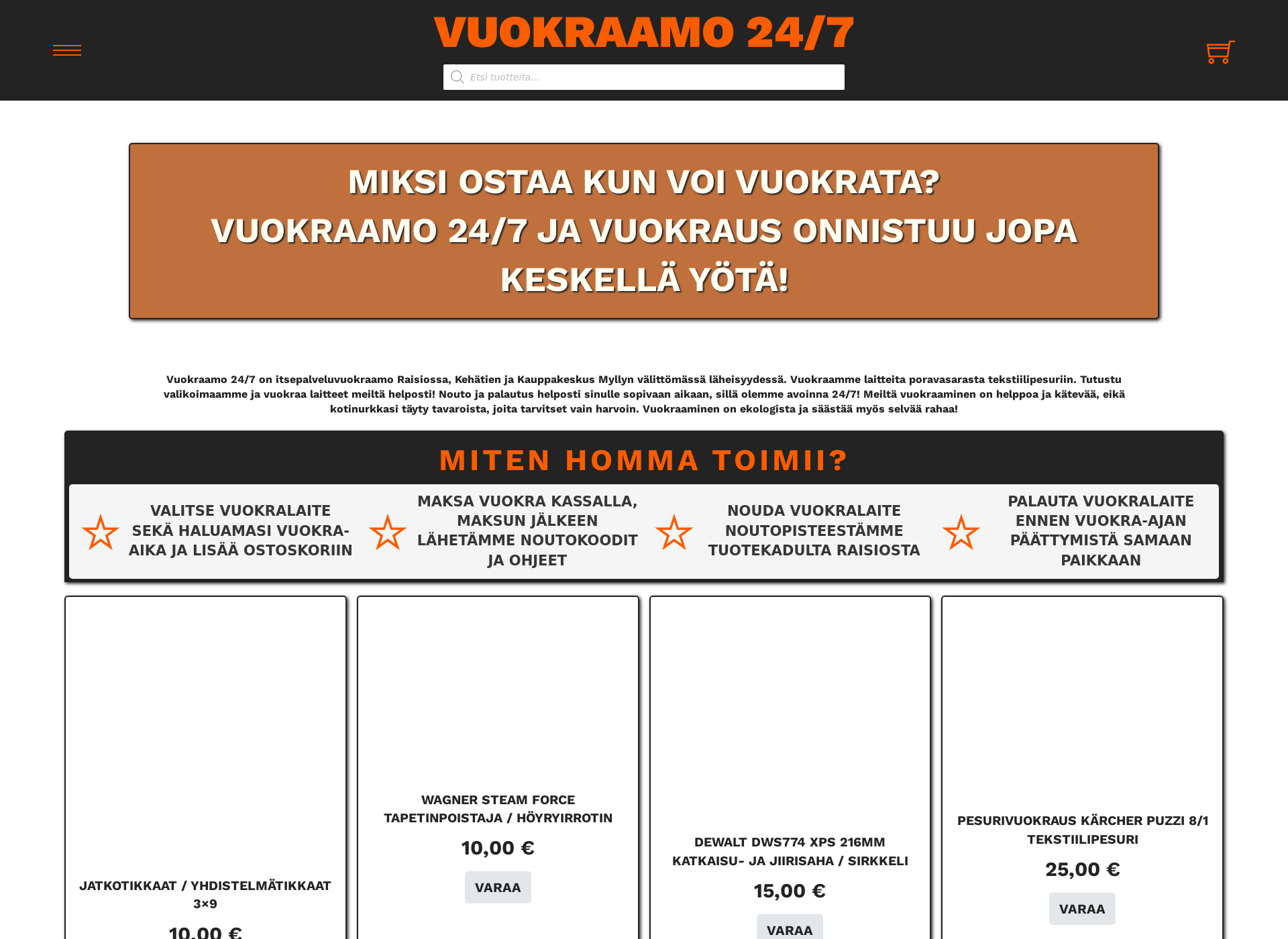 Screenshot for vuokraapakettiauto.fi