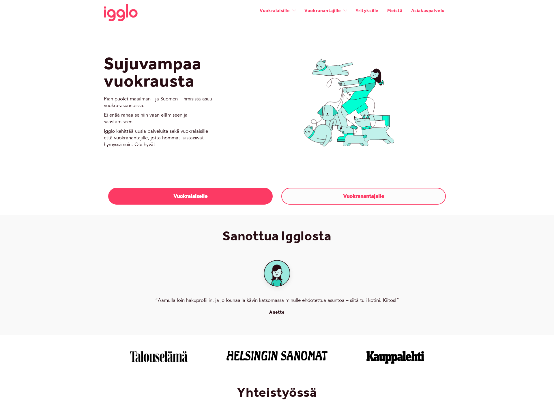 Screenshot for vuokramarkkinat.fi