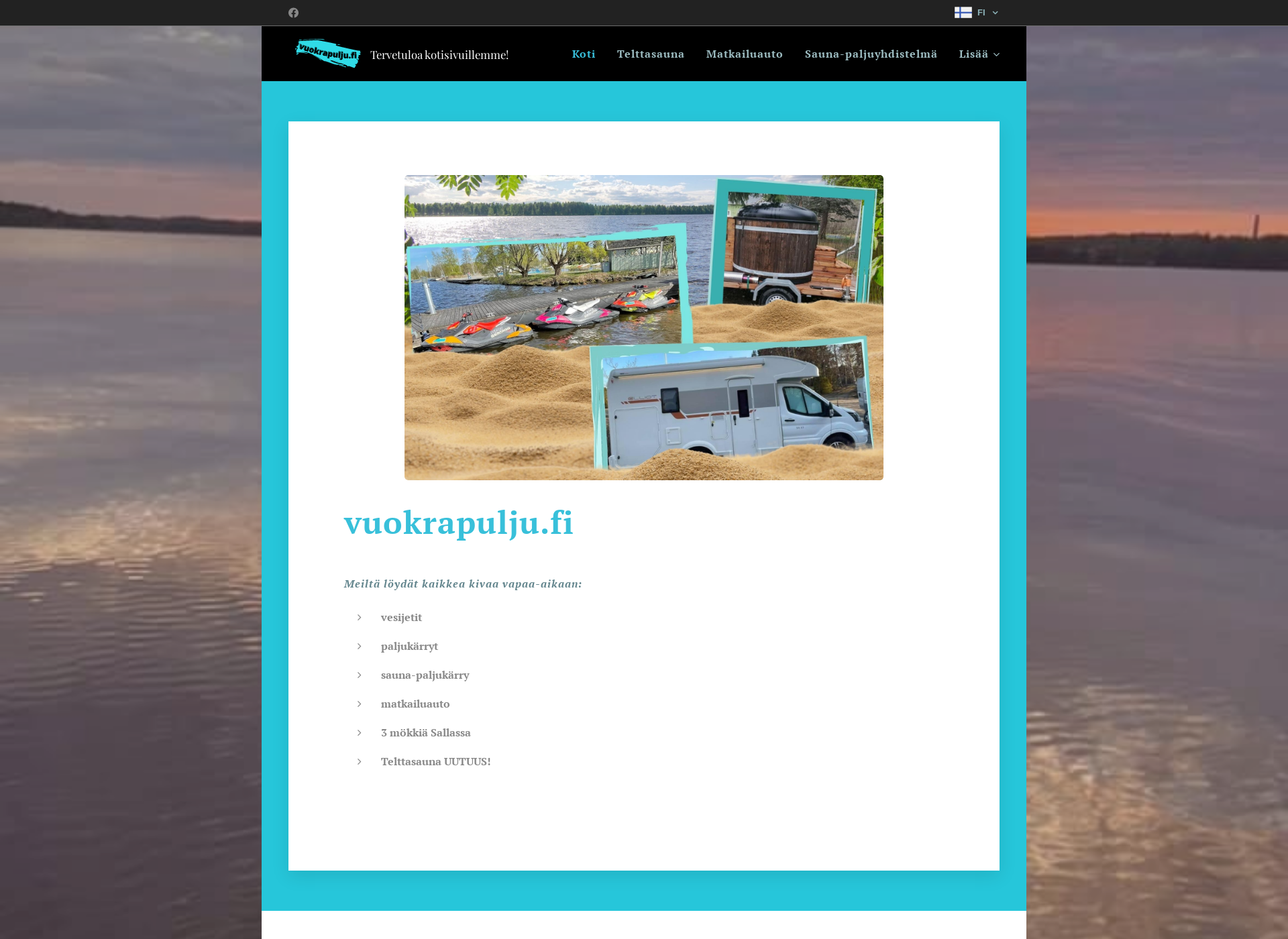 Skärmdump för vuokrapulju.fi