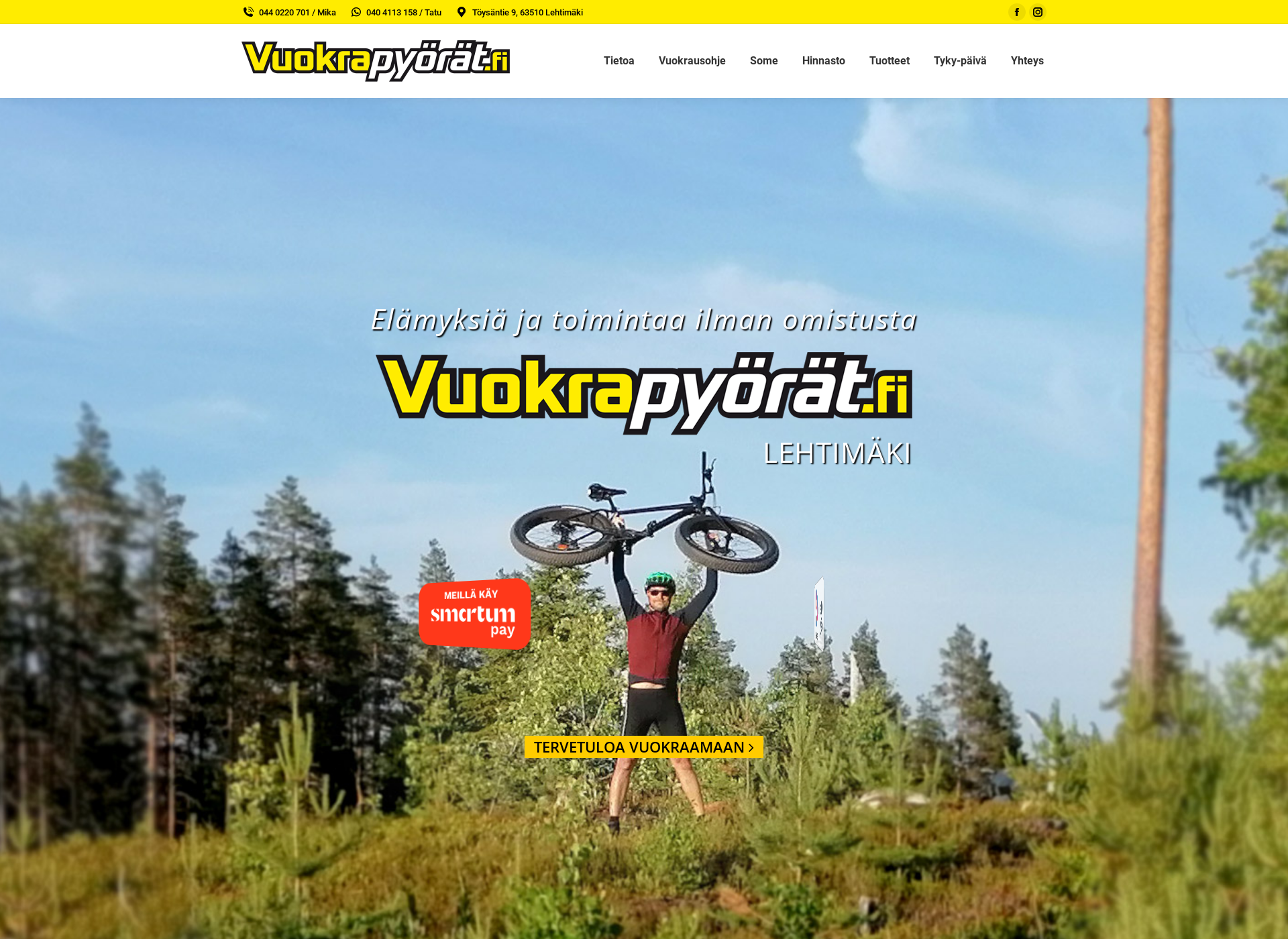 Screenshot for vuokrapyorat.fi