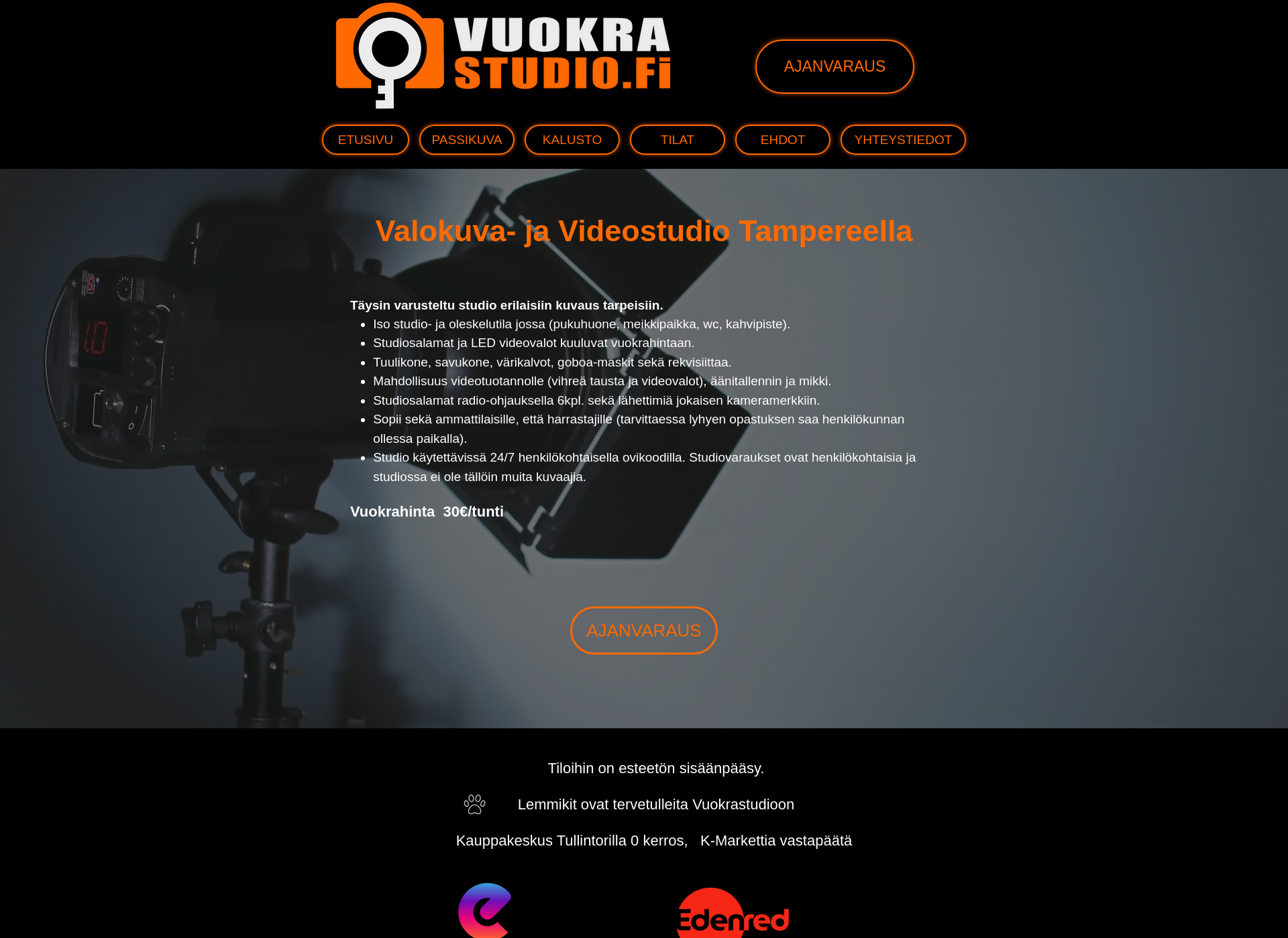 Skärmdump för vuokrastudio.fi