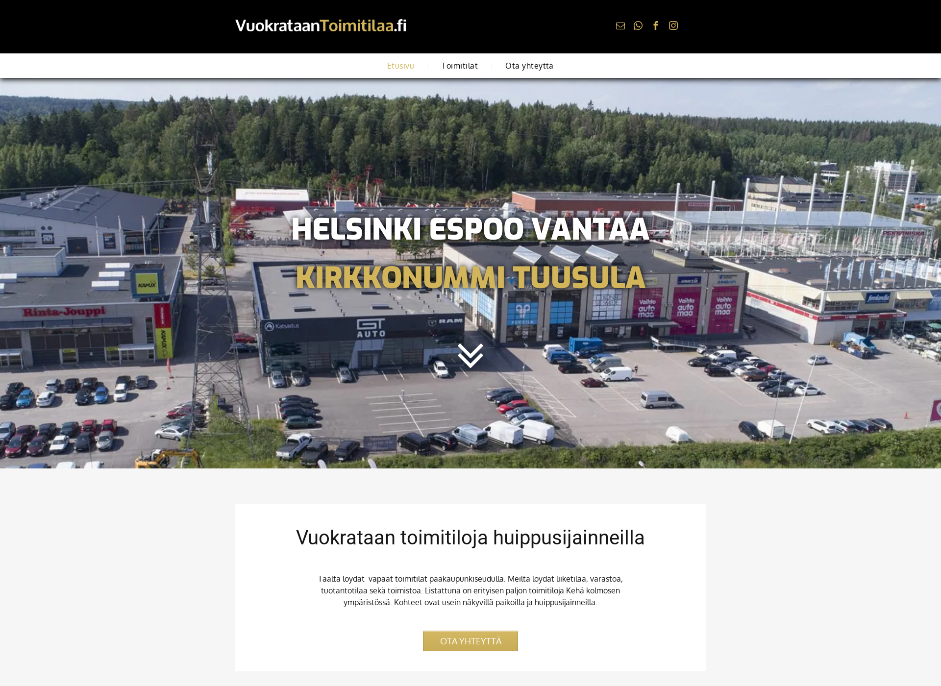 Skärmdump för vuokrataantoimitilaa.fi