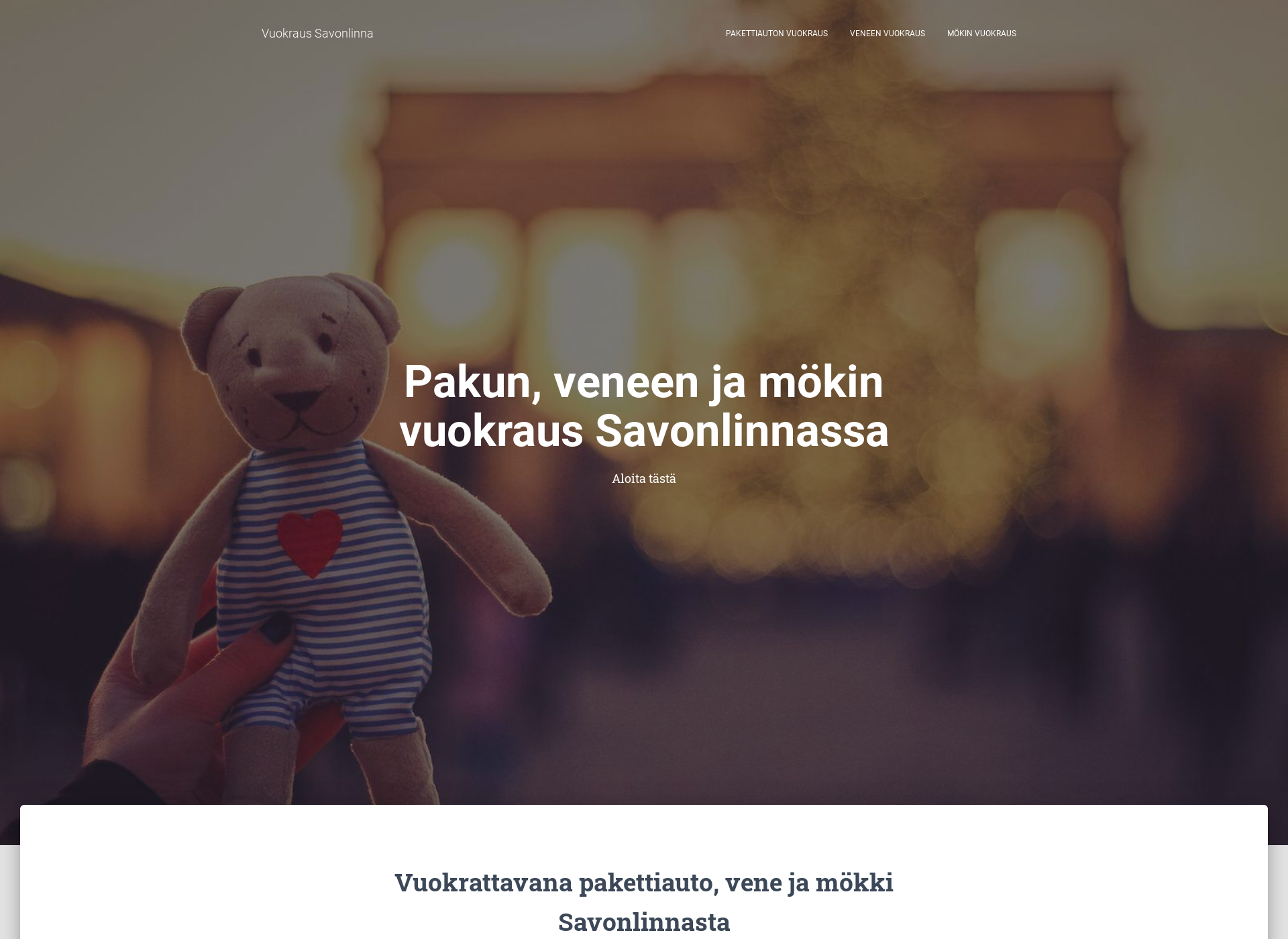Skärmdump för vuokraus-savonlinna.fi