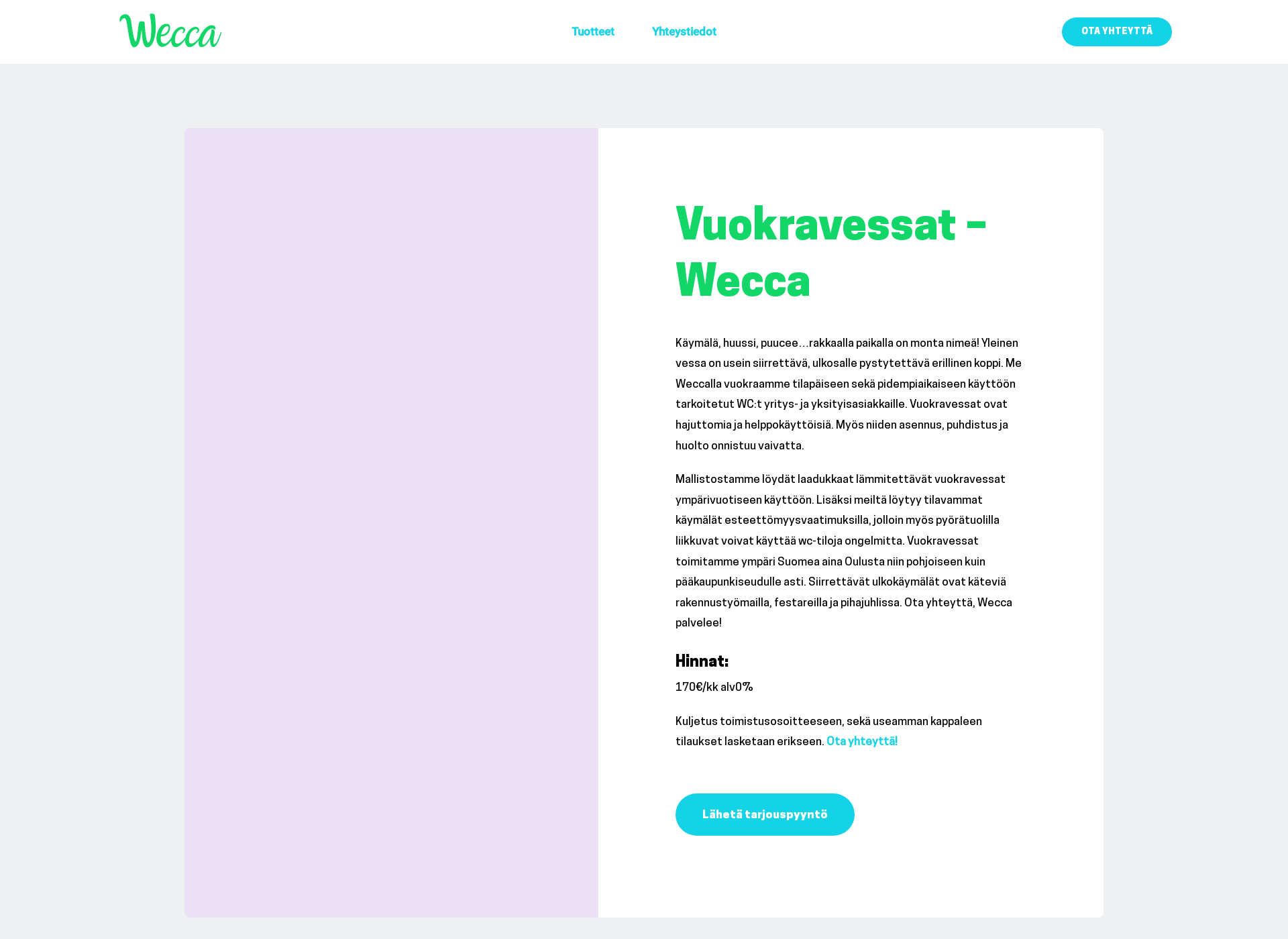 Screenshot for vuokravessat.fi