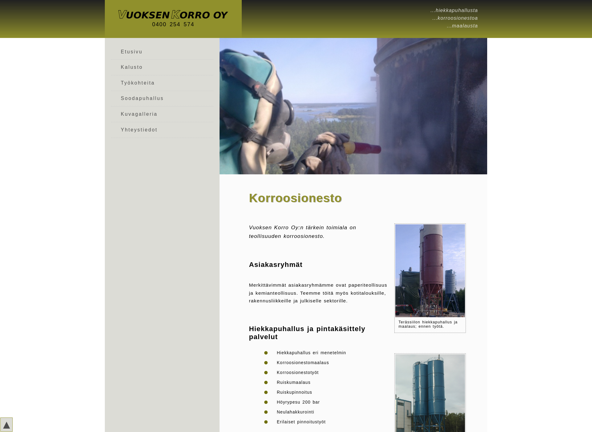 Screenshot for vuoksenkorro.fi