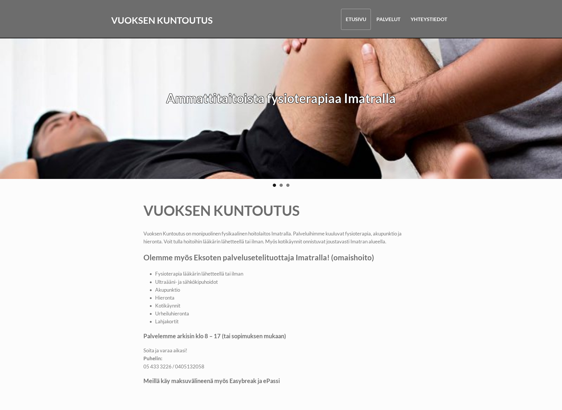 Screenshot for vuoksenkuntoutus.fi