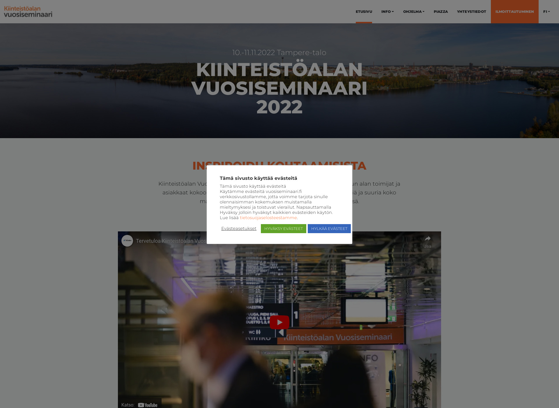 Skärmdump för vuosiseminaari.fi