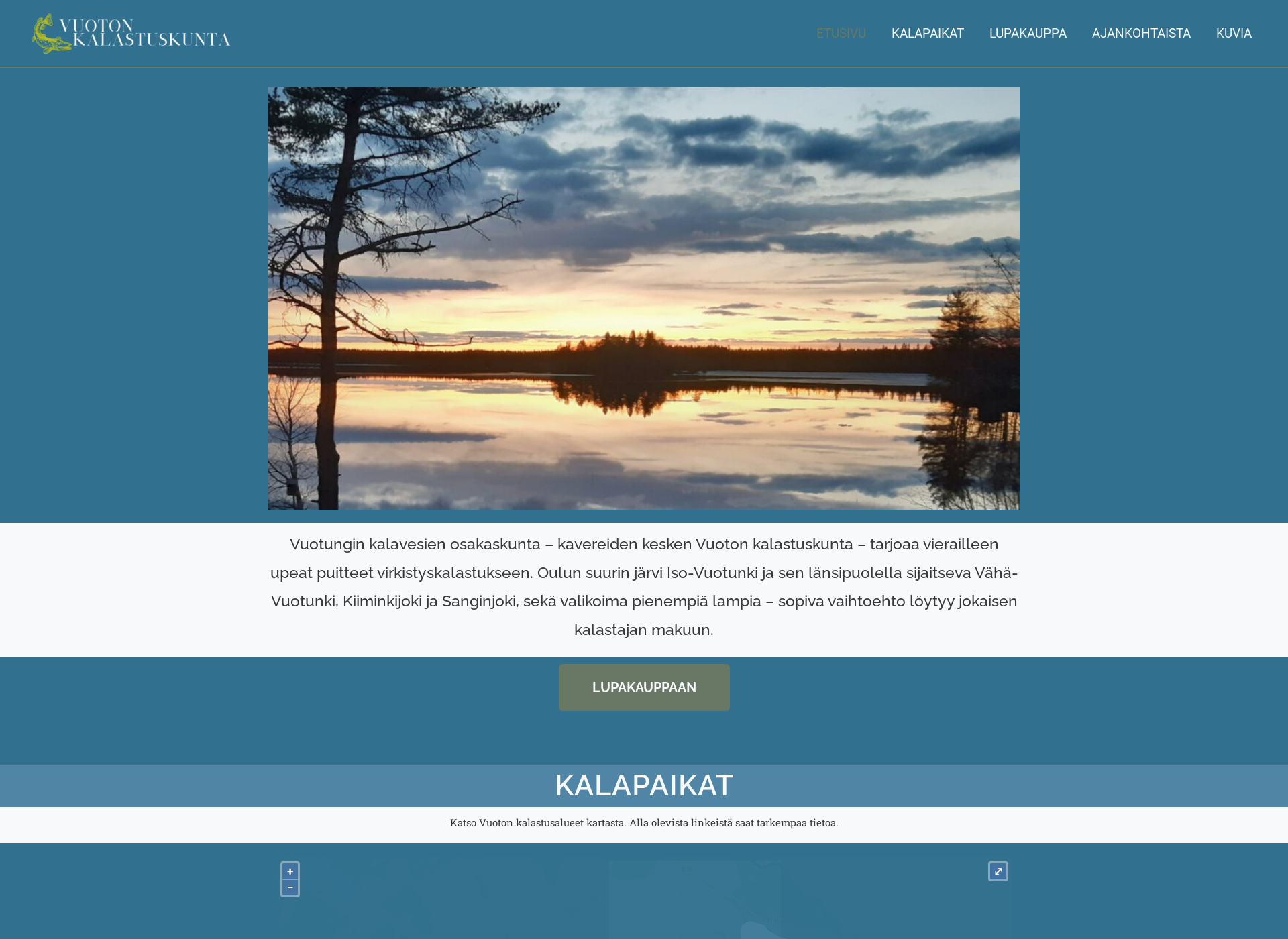 Screenshot for vuotonkalastuskunta.fi