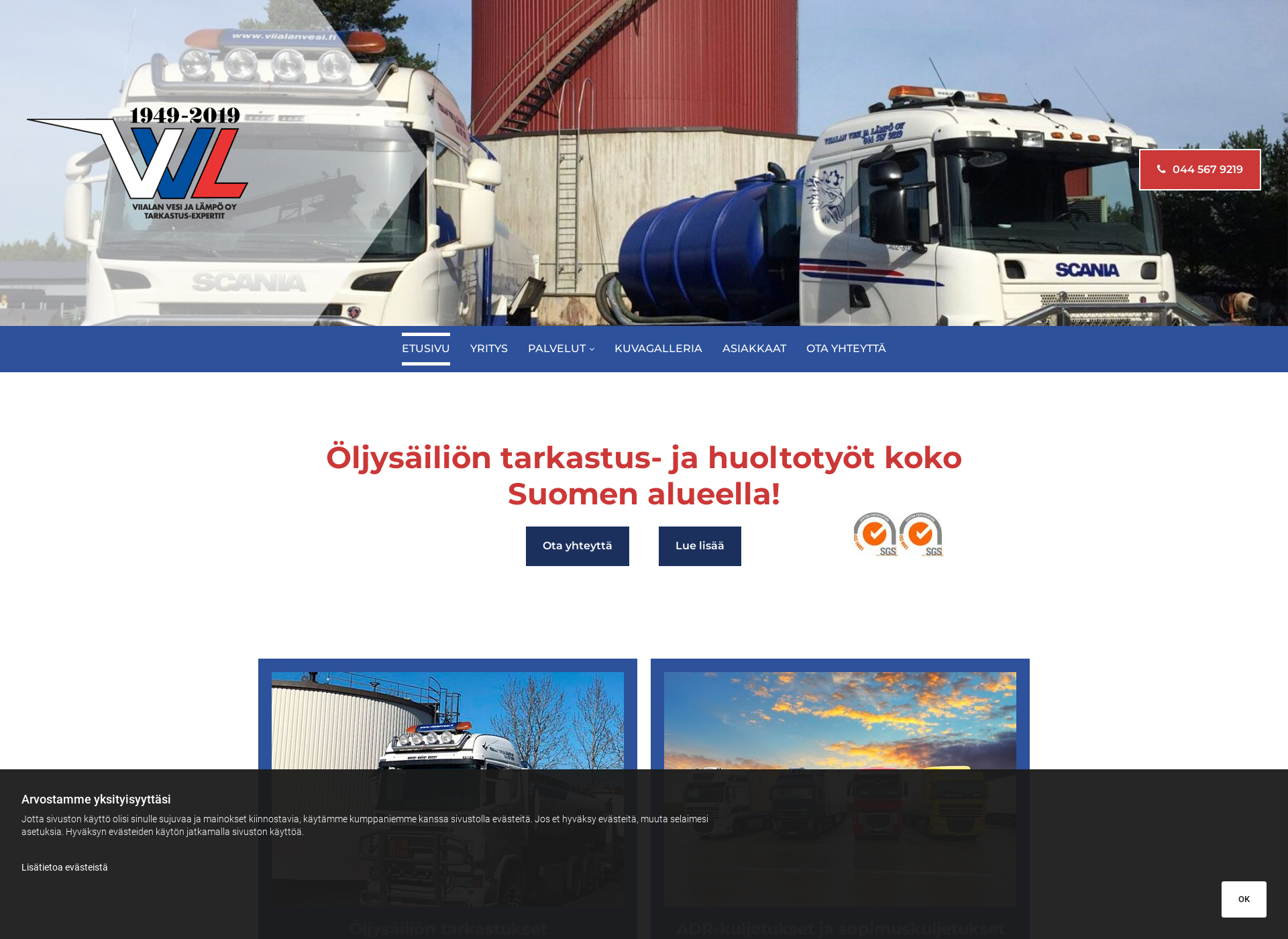 Skärmdump för vvloy.fi