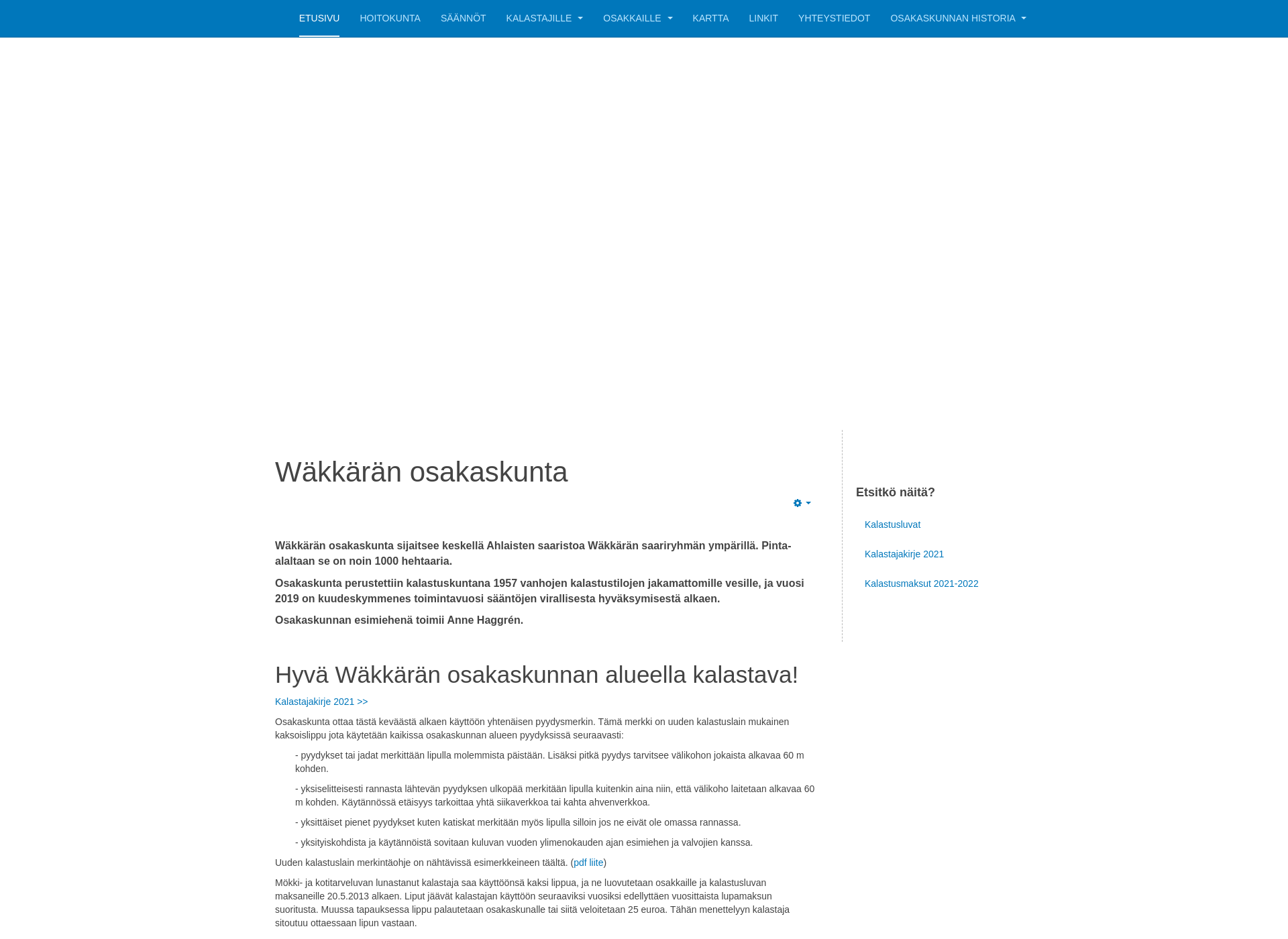 Skärmdump för wakkara.fi