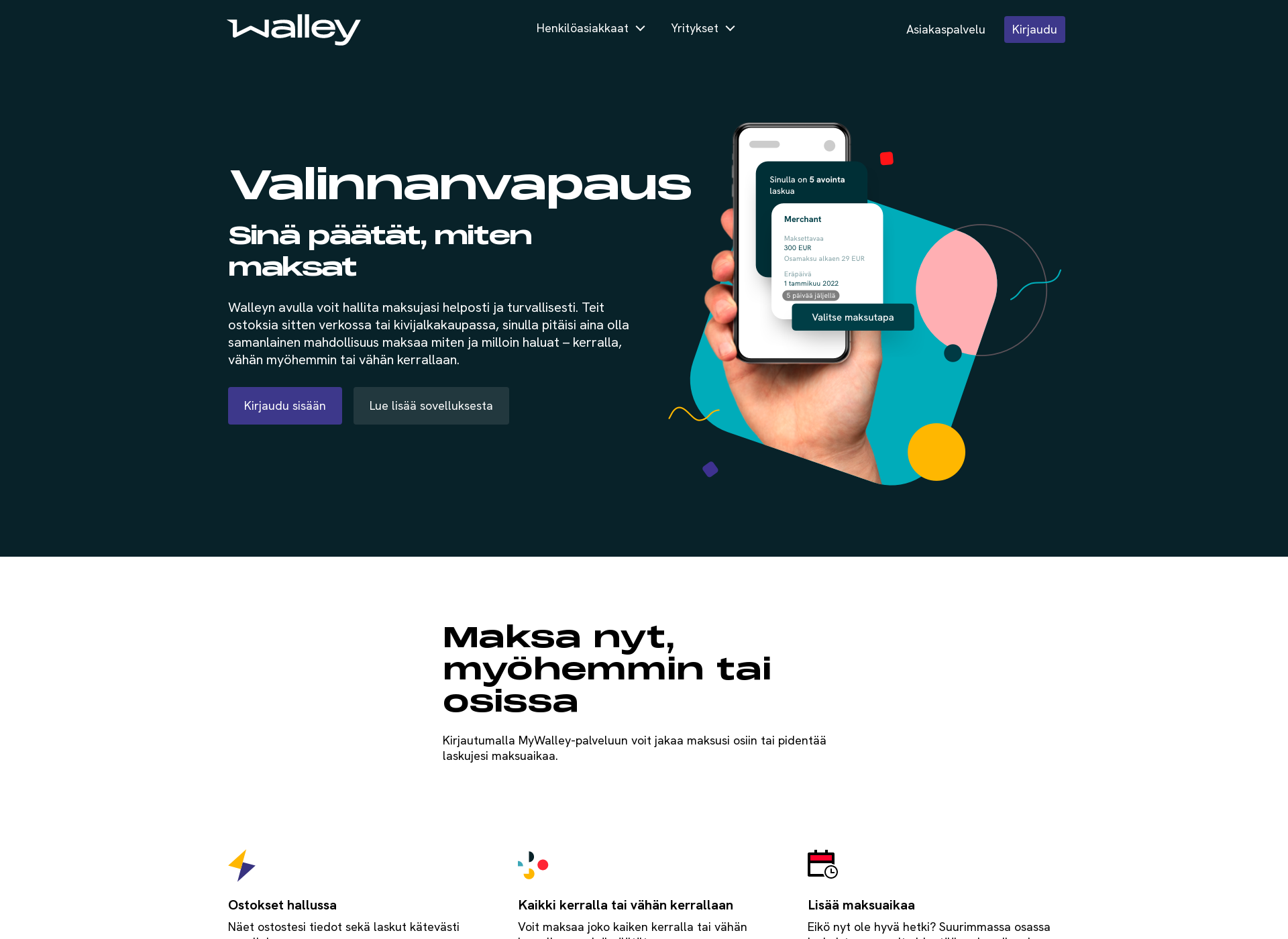 Screenshot for walley.fi