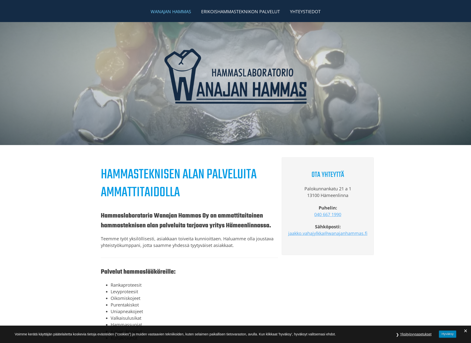 Screenshot for wanajanhammas.fi