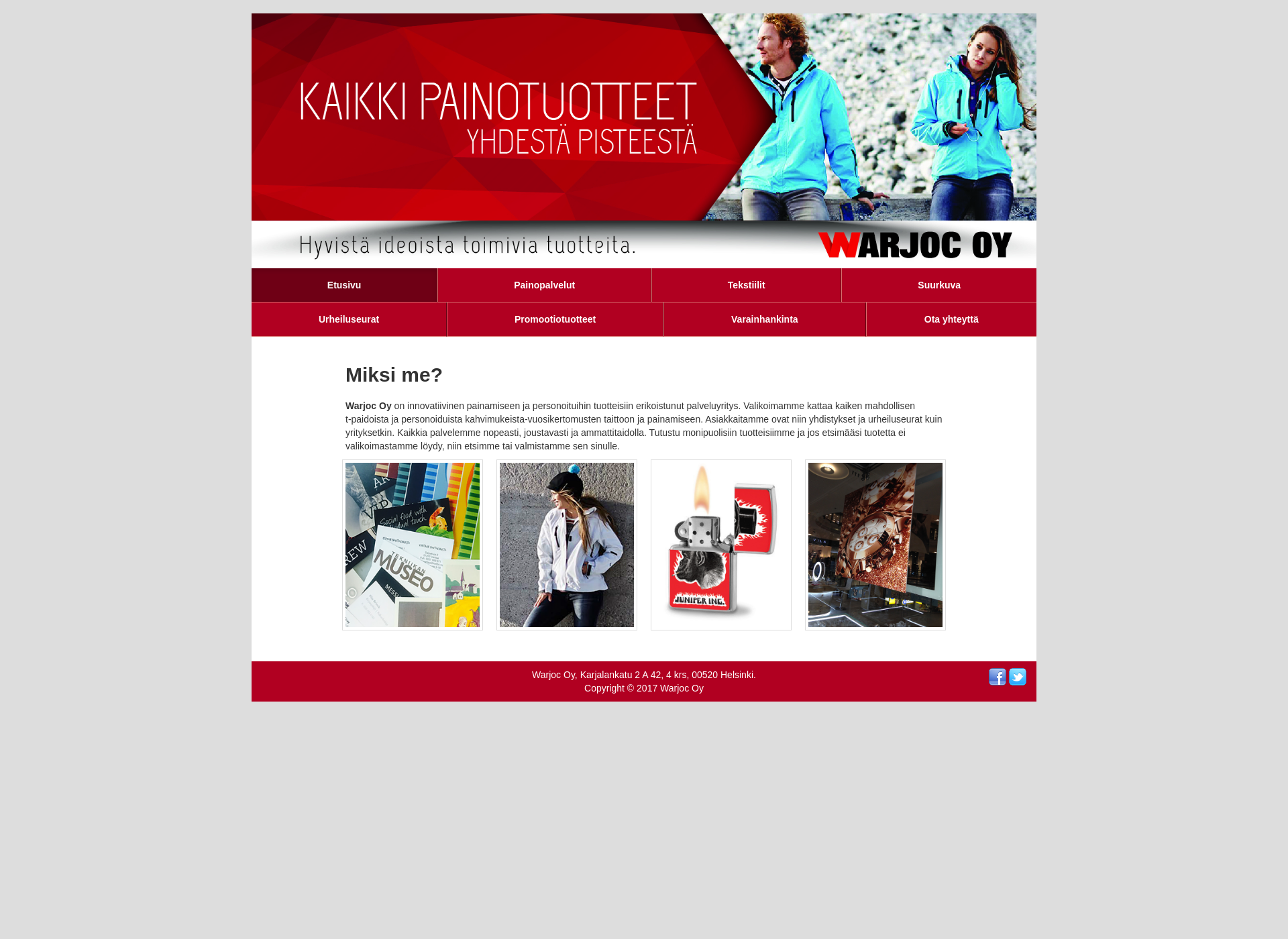 Skärmdump för warjoc.fi