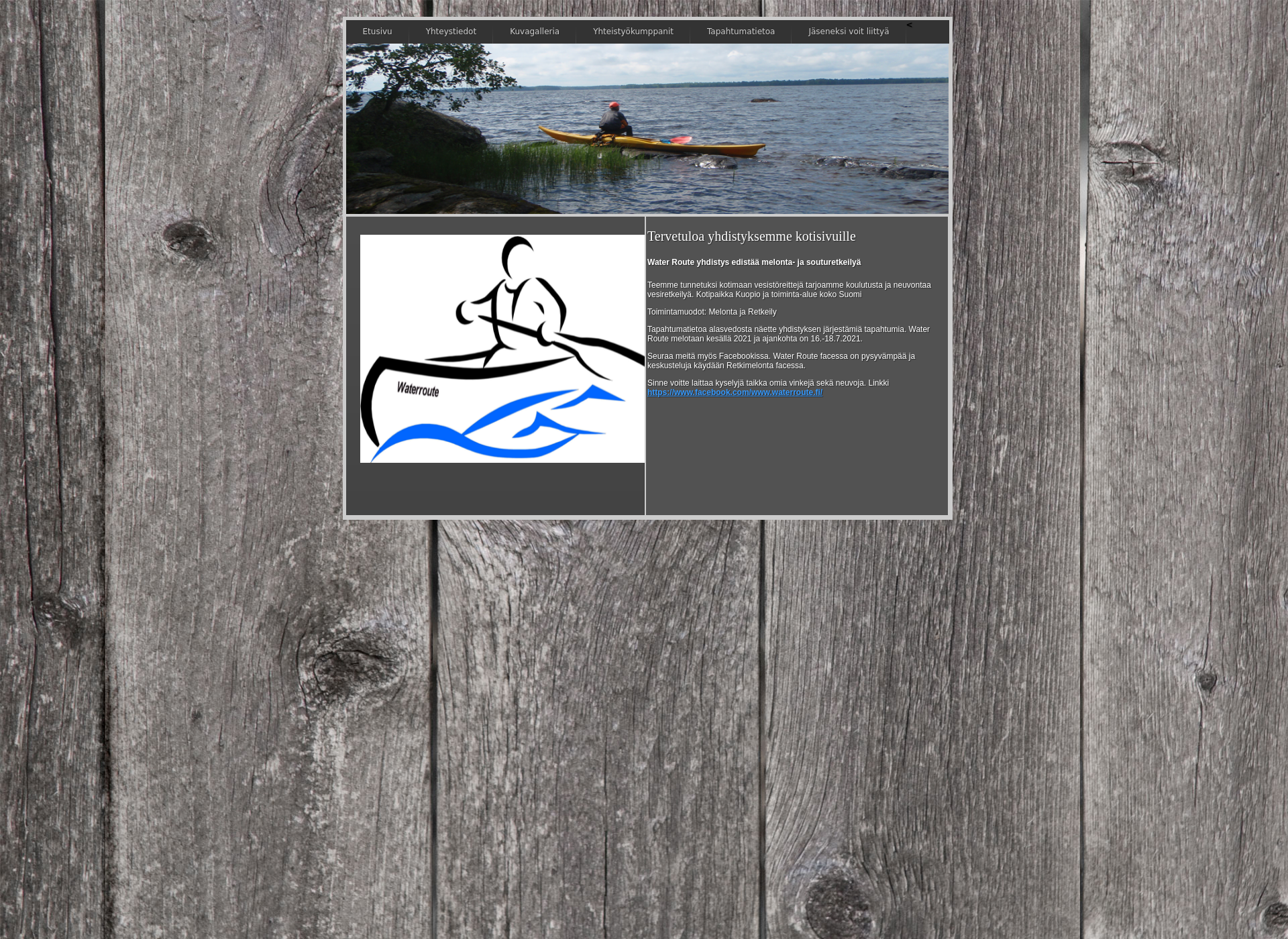 Skärmdump för waterroute.fi