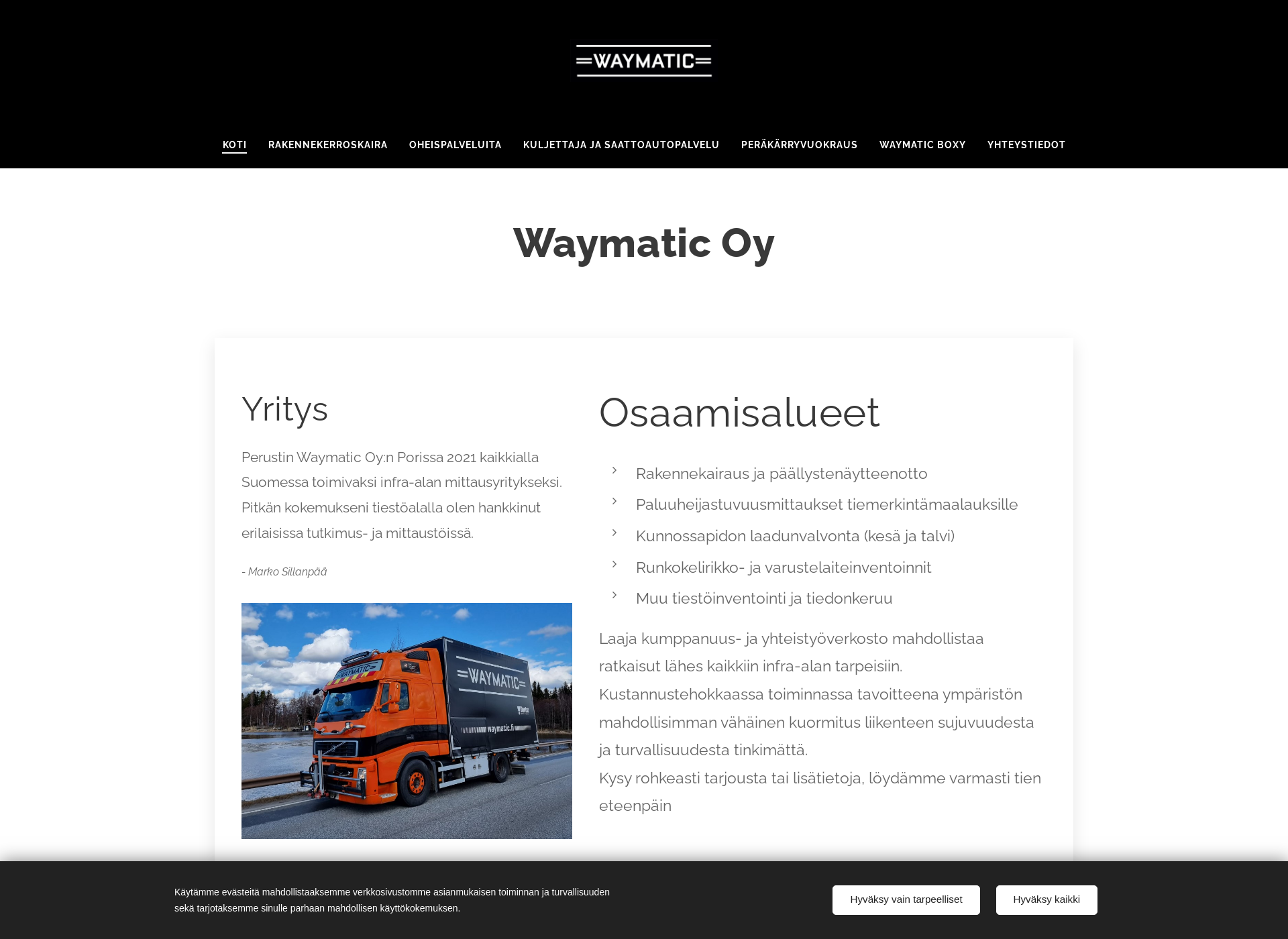 Screenshot for waymatic.fi