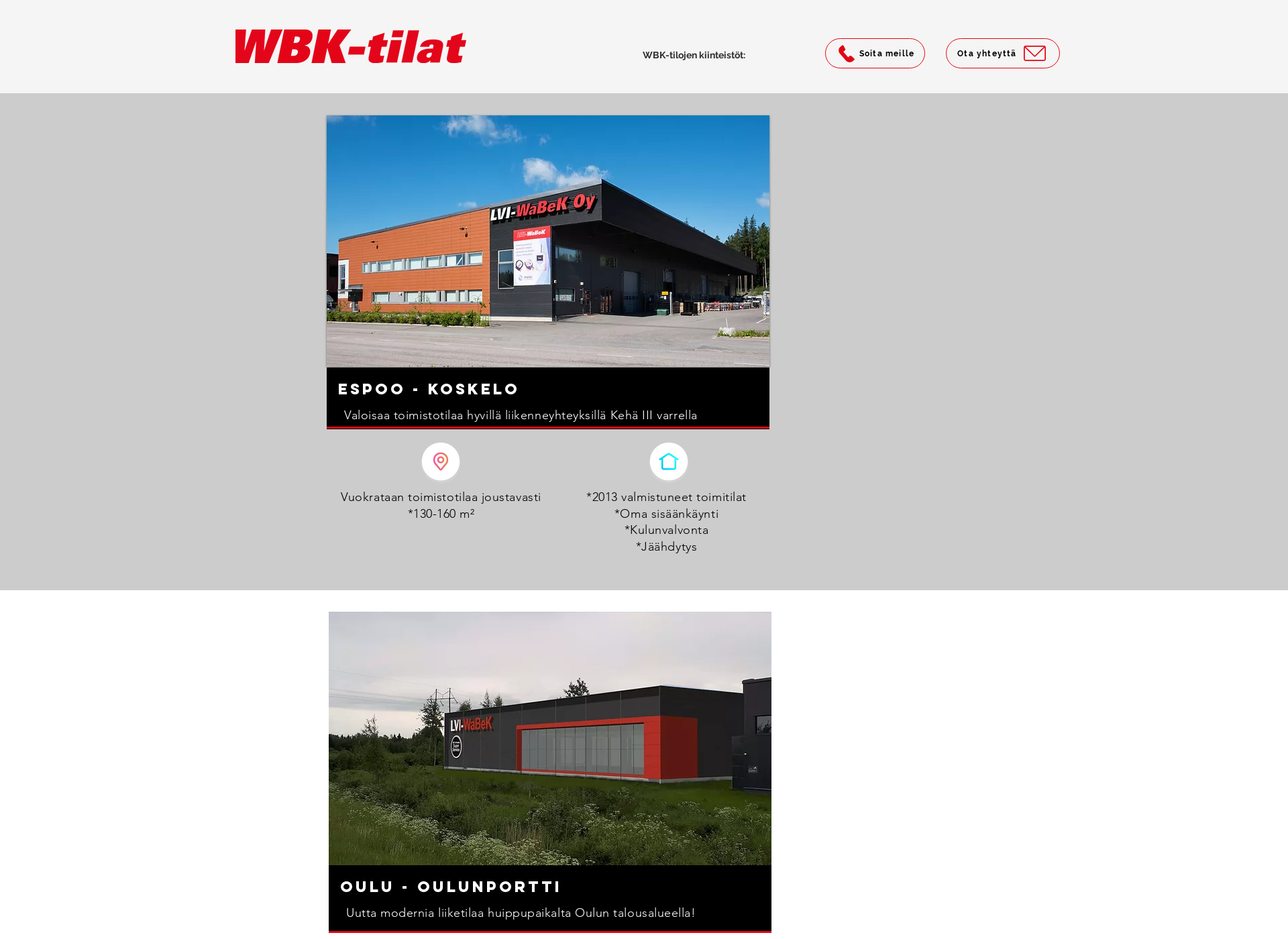 Screenshot for wbk-tilat.fi