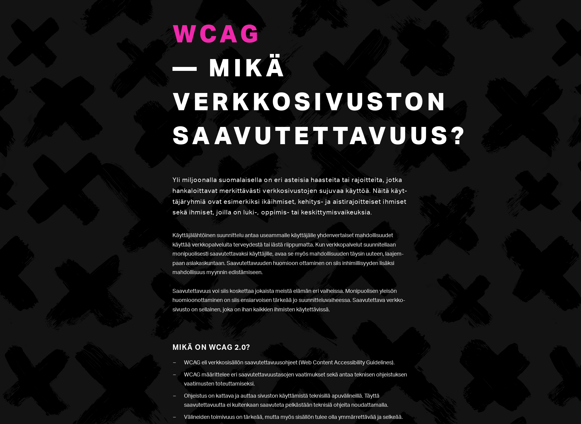 Screenshot for wcag.fi