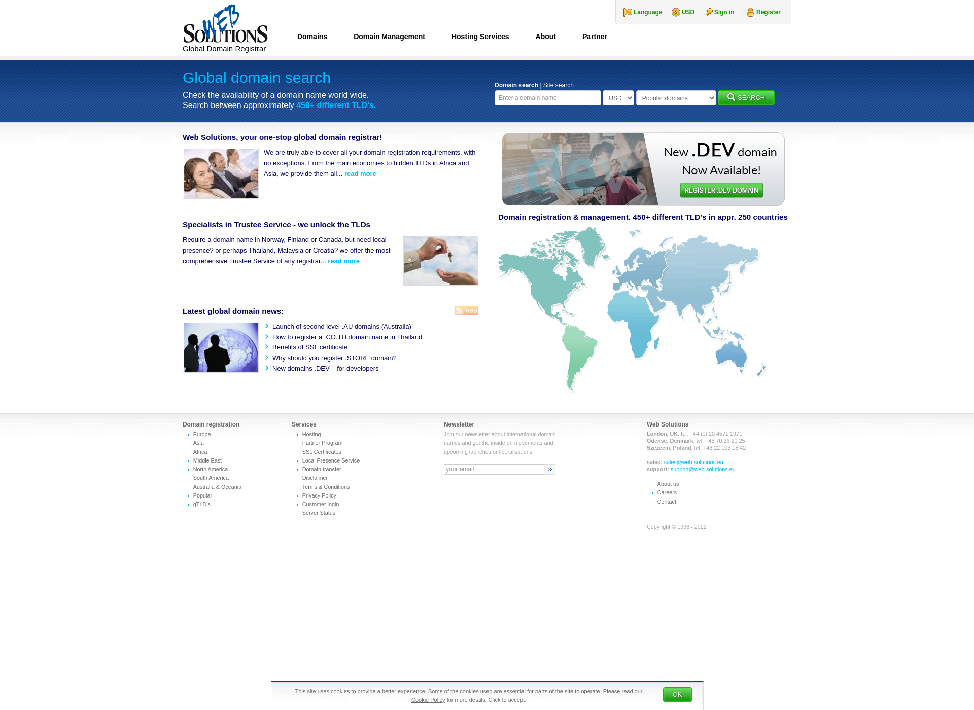 Skärmdump för web-solutions.fi