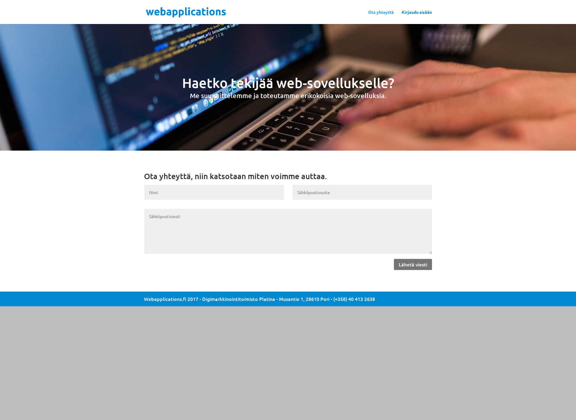 Skärmdump för webapplications.fi