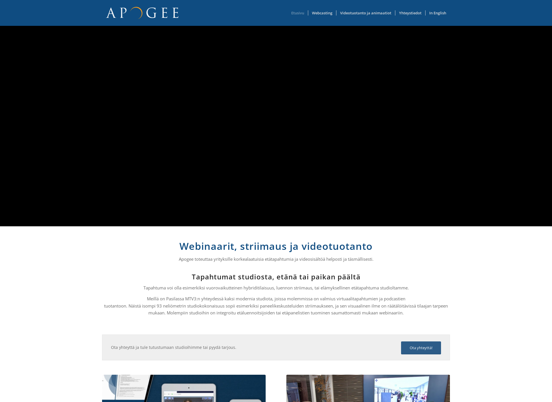 Skärmdump för webcasting.fi