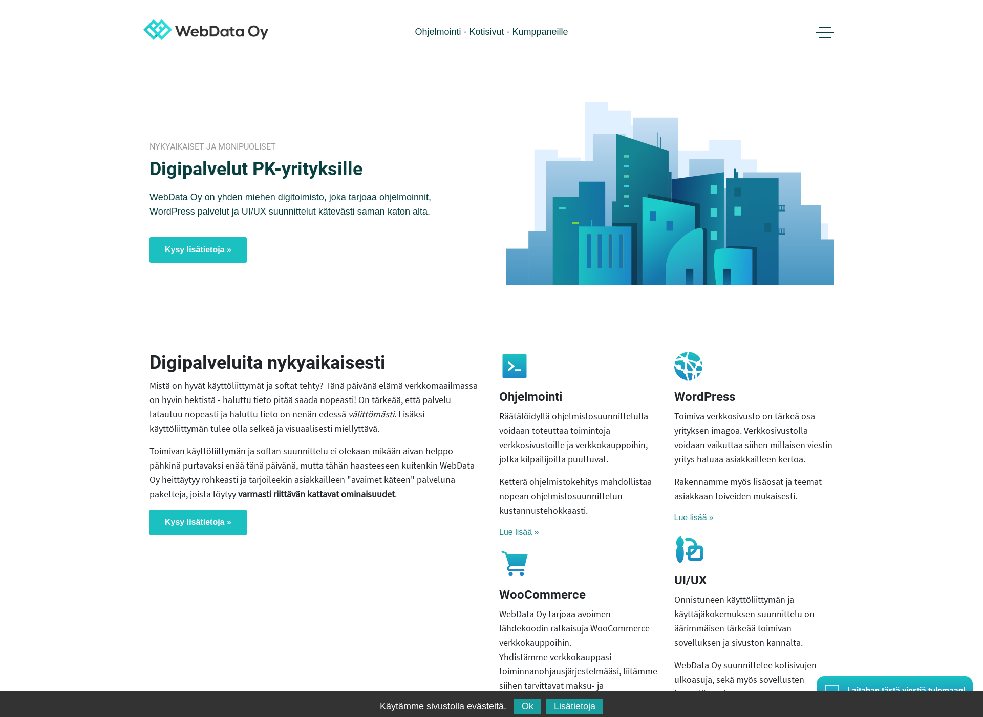 Skärmdump för webdata.fi