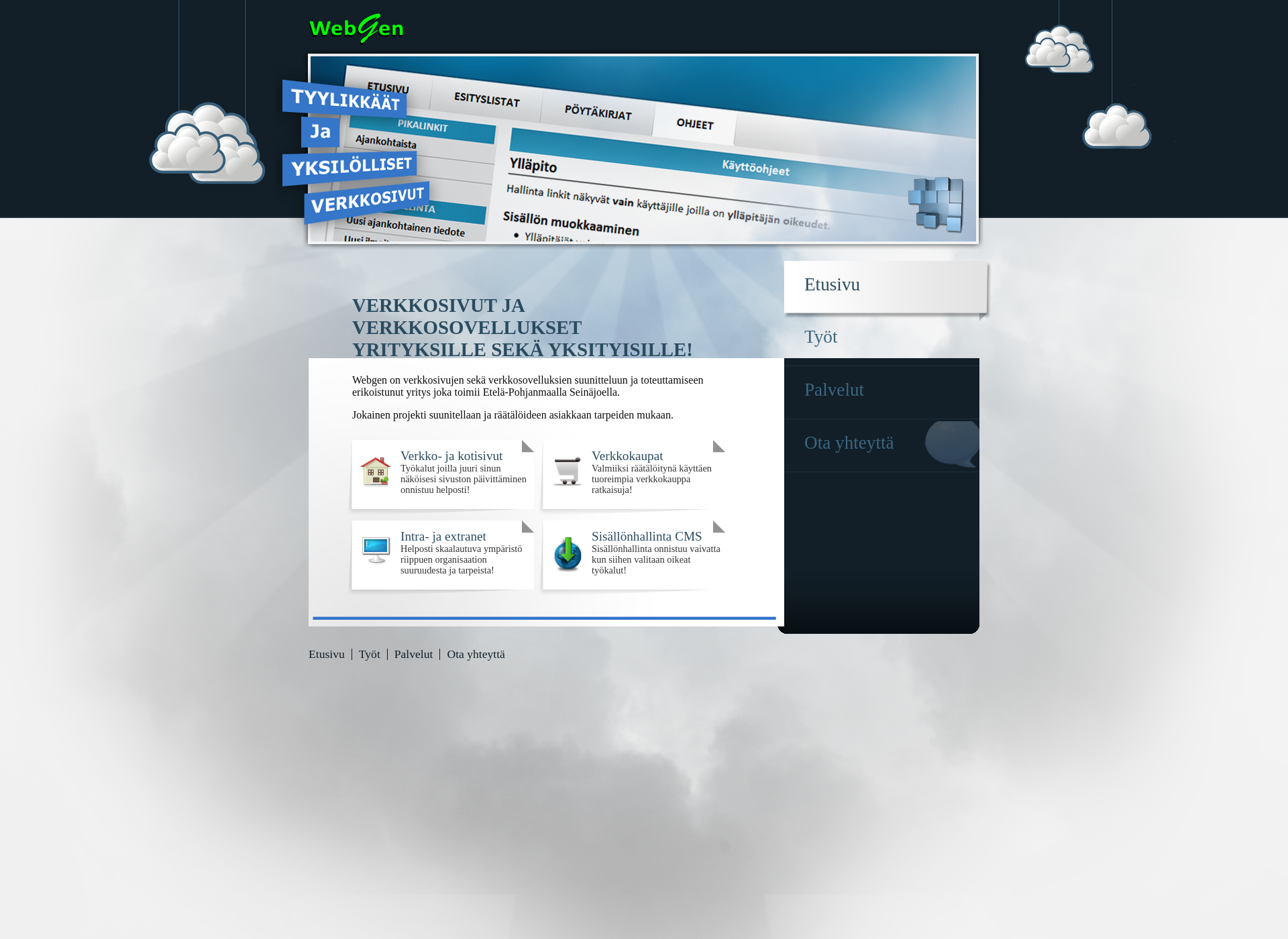 Skärmdump för webgen.fi