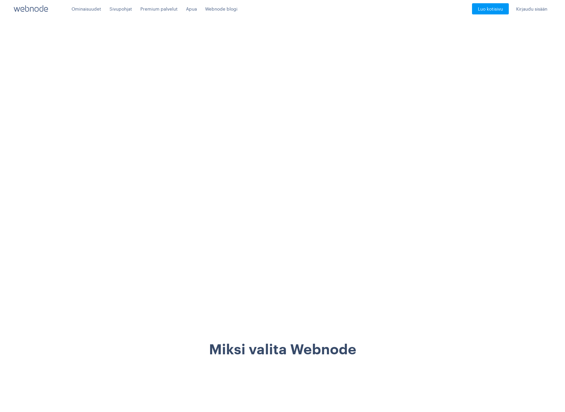 Skärmdump för webnode.fi