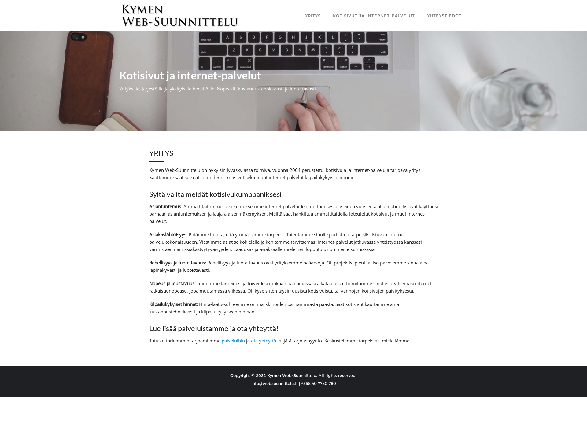 Screenshot for websuunnittelu.fi