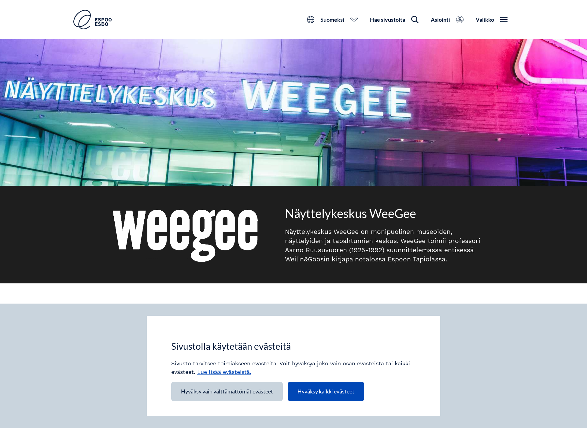 Screenshot for weegee.fi