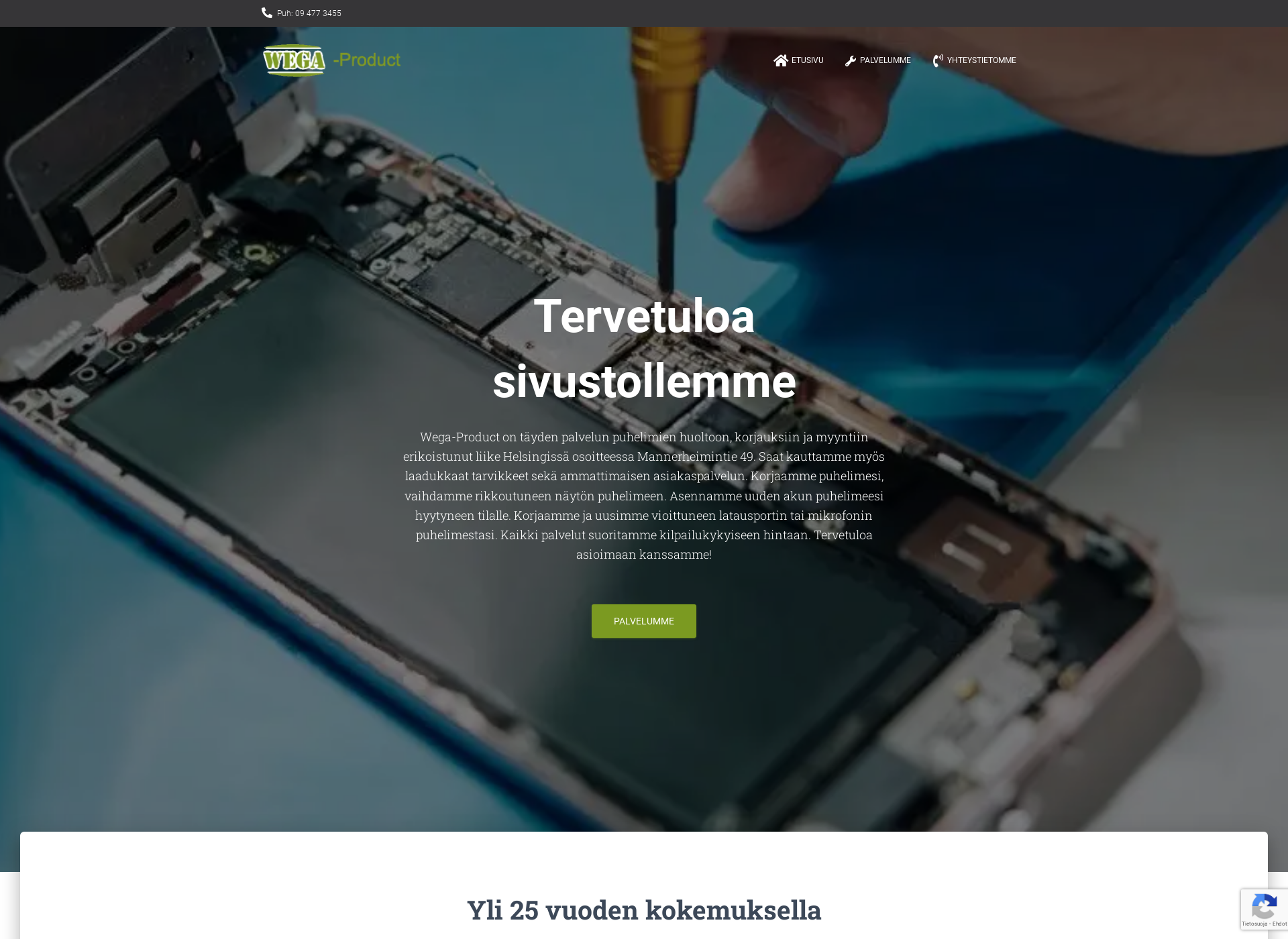 Screenshot for wega-product.fi