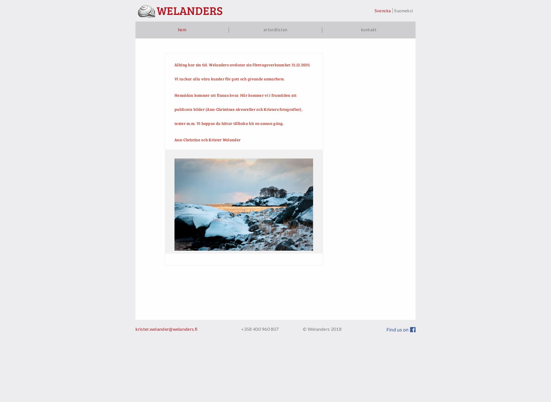 Screenshot for welanders.fi