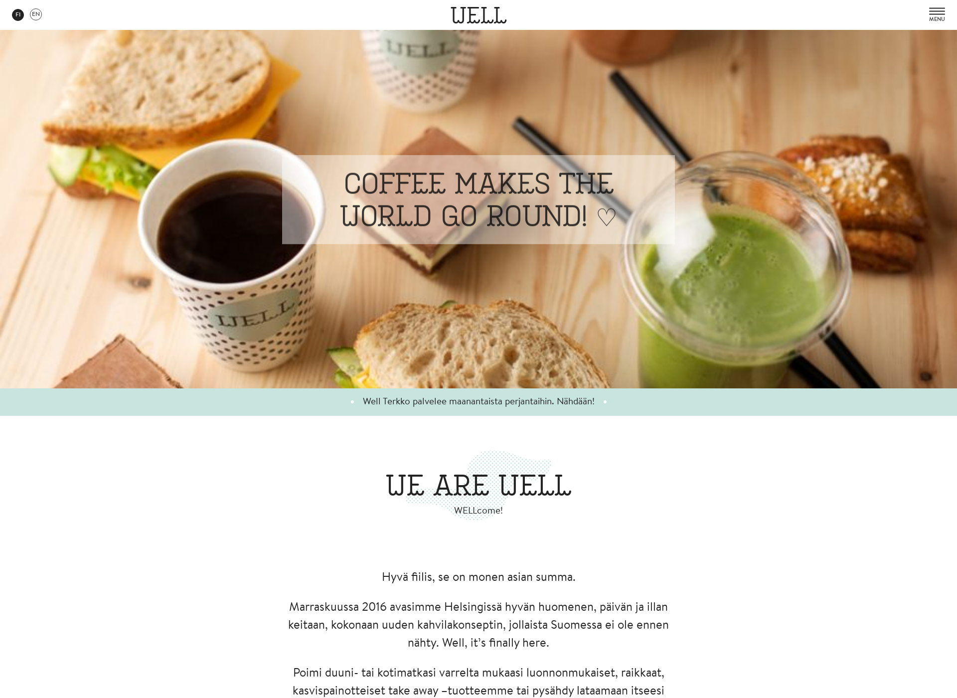 Screenshot for wellcoffee.fi