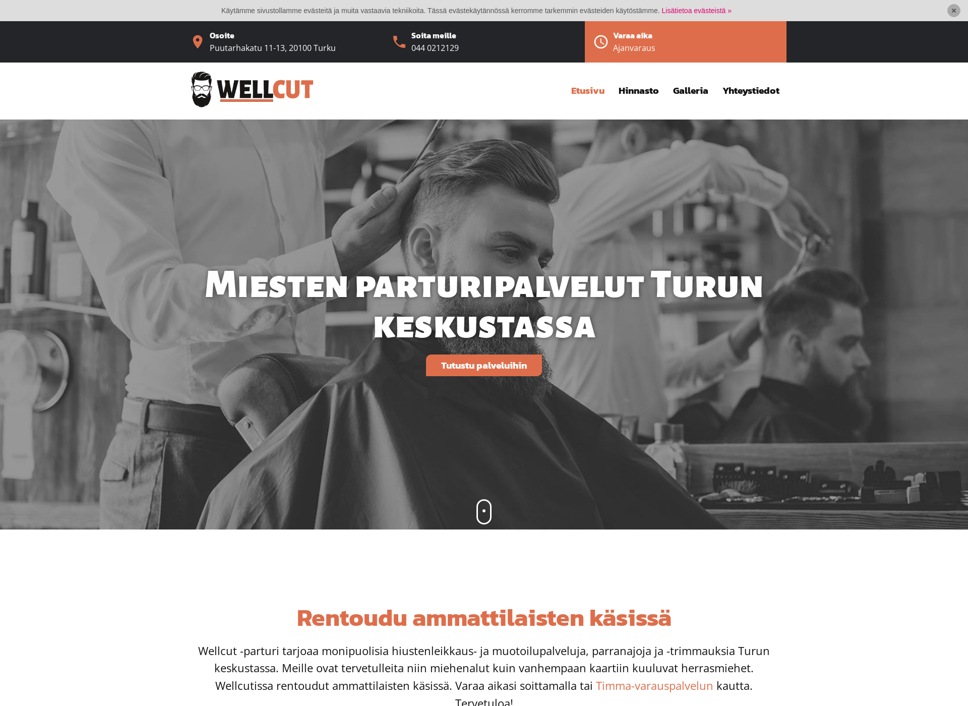 Skärmdump för wellcutparturi.fi
