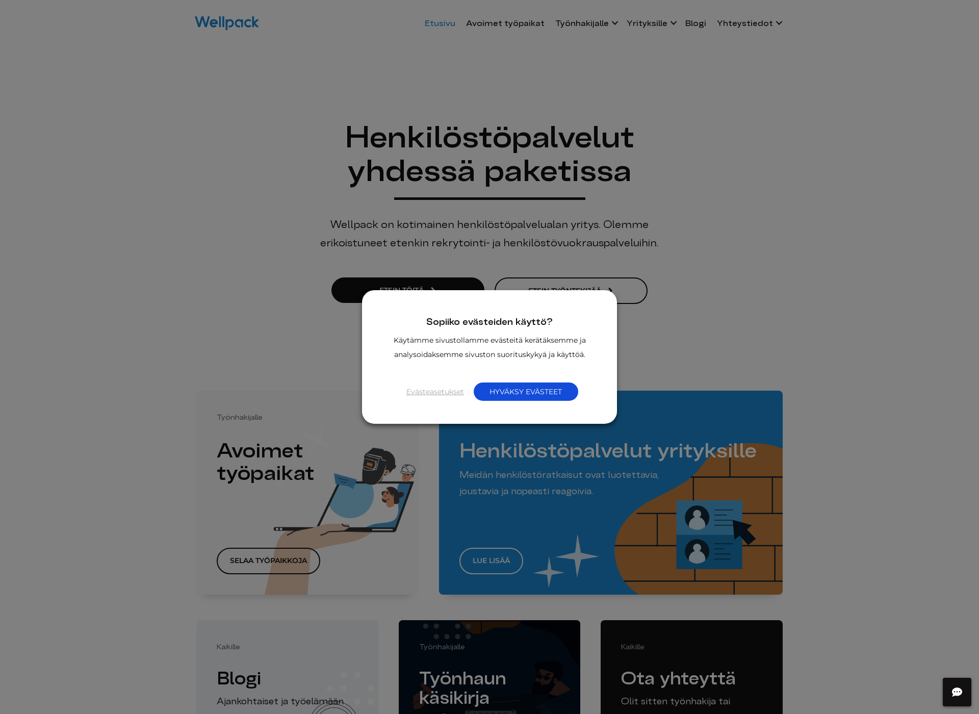 Näyttökuva wellpack.fi