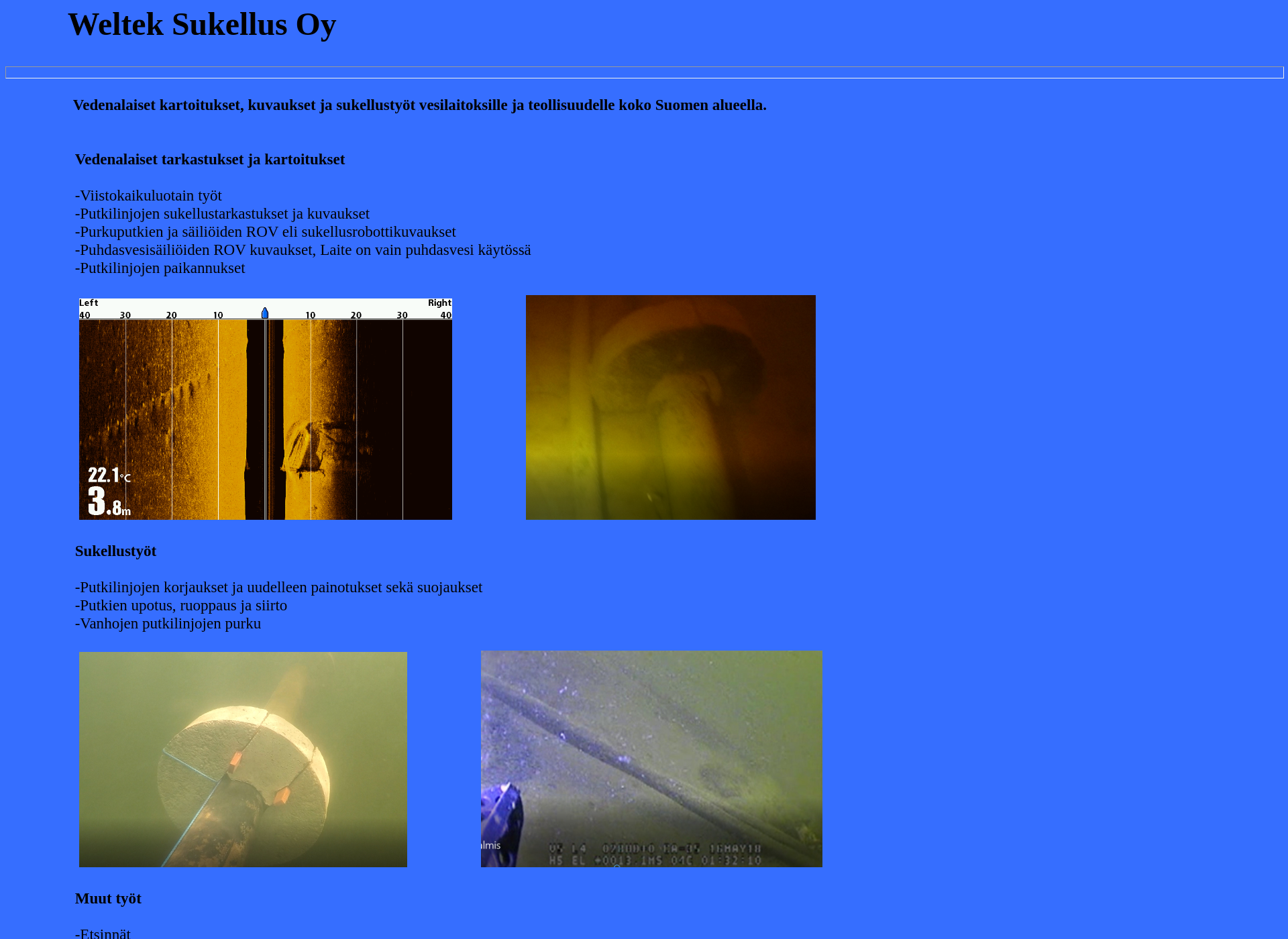 Skärmdump för weltek-sukellus.com