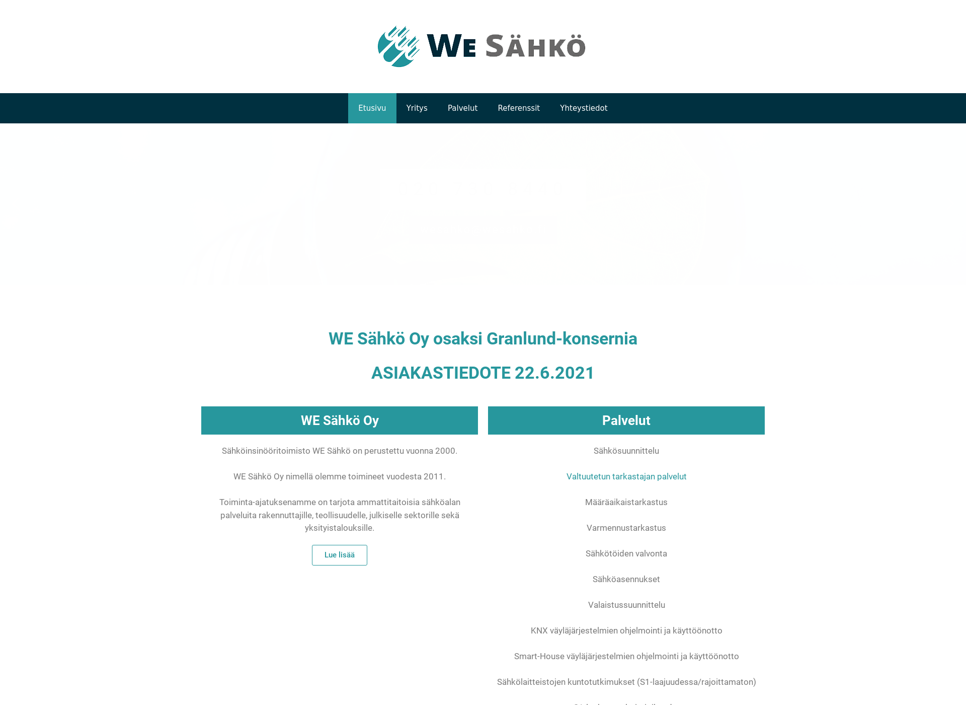 Screenshot for wesahko.fi