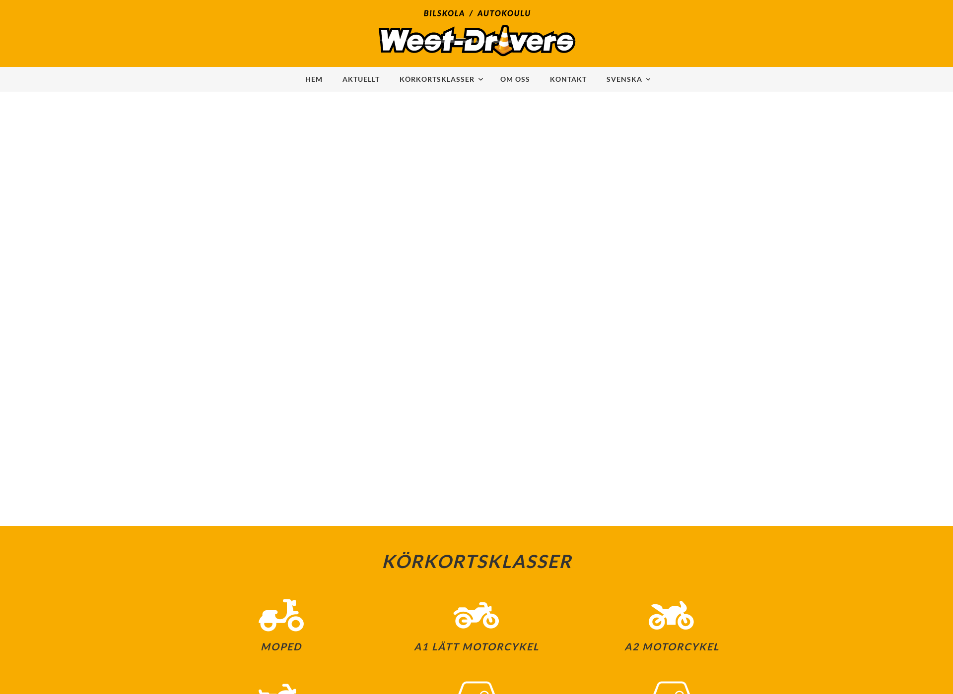 Skärmdump för west-drivers.fi